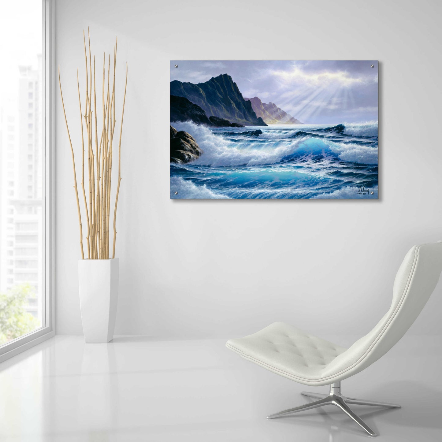 Epic Art 'Perfect Wave' by Anthony Casay, Acrylic Glass Wall Art,36x24