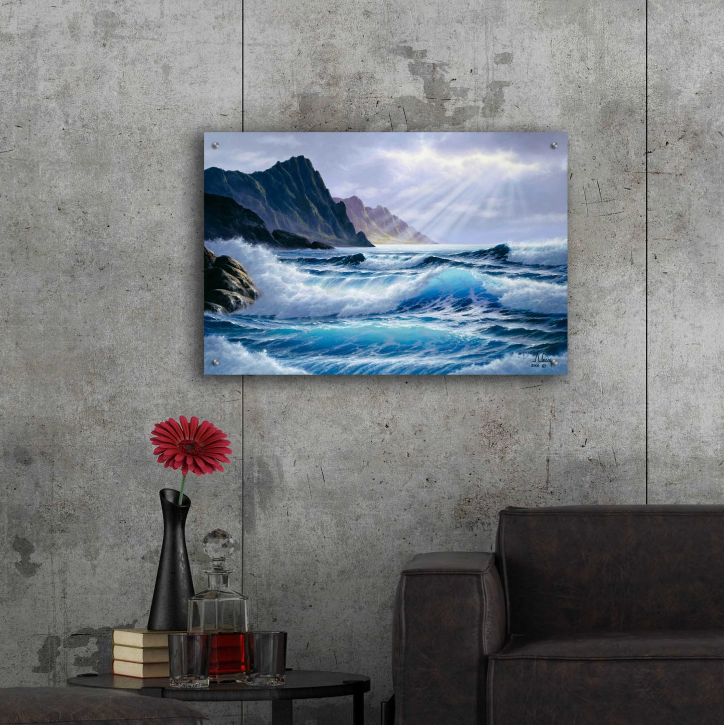 Epic Art 'Perfect Wave' by Anthony Casay, Acrylic Glass Wall Art,36x24