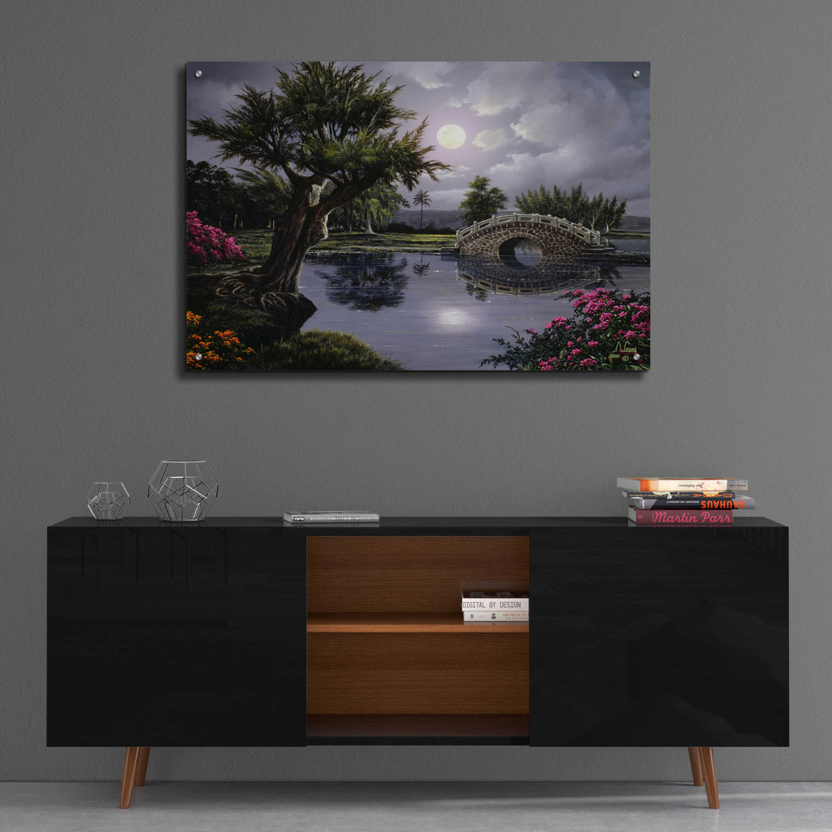 Epic Art 'Late Night Bridge' by Anthony Casay, Acrylic Glass Wall Art,36x24