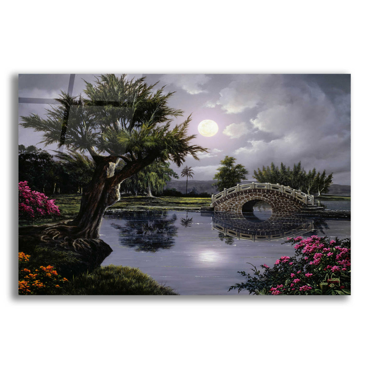 Epic Art 'Late Night Bridge' by Anthony Casay, Acrylic Glass Wall Art
