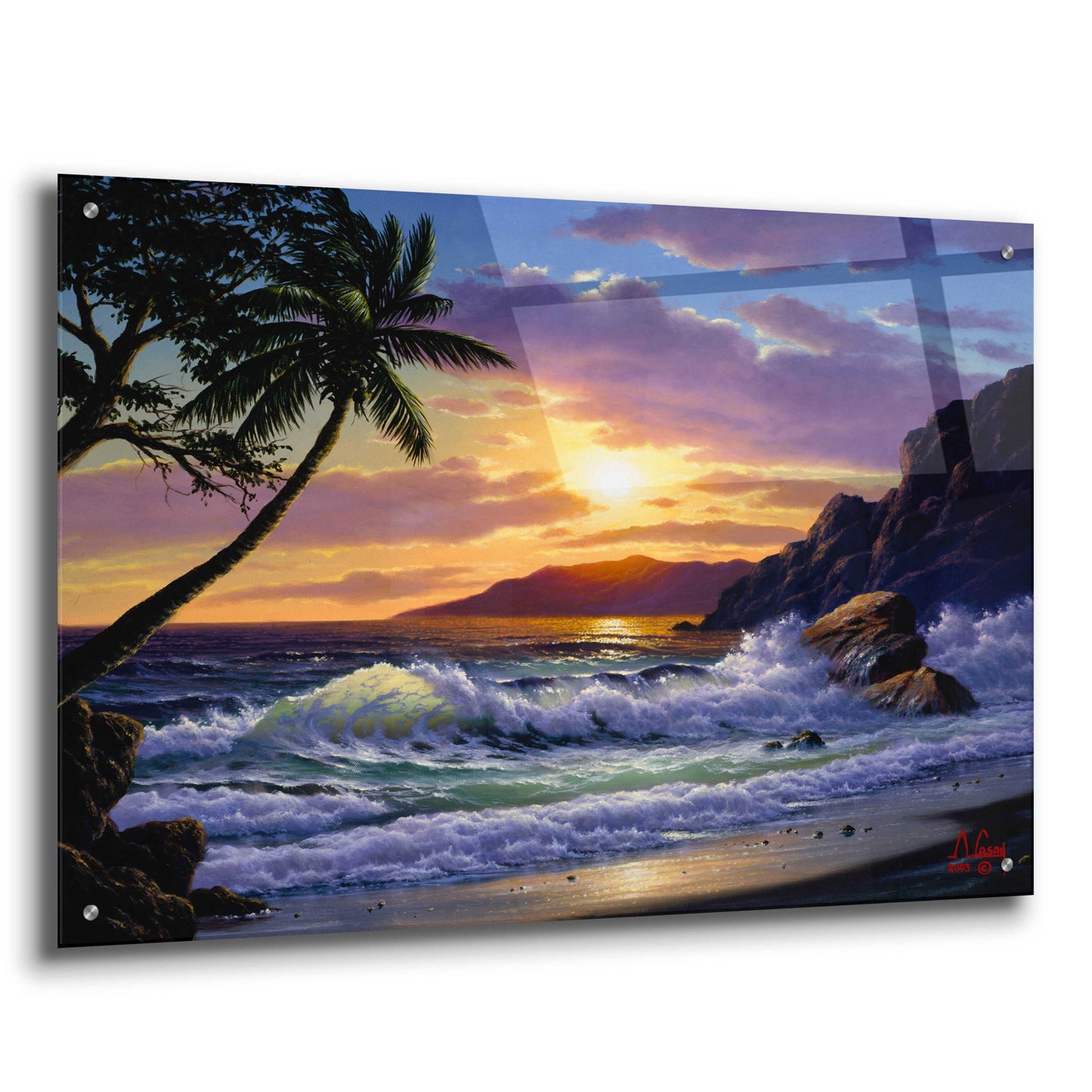 Epic Art 'Emerald Sea' by Anthony Casay, Acrylic Glass Wall Art,36x24