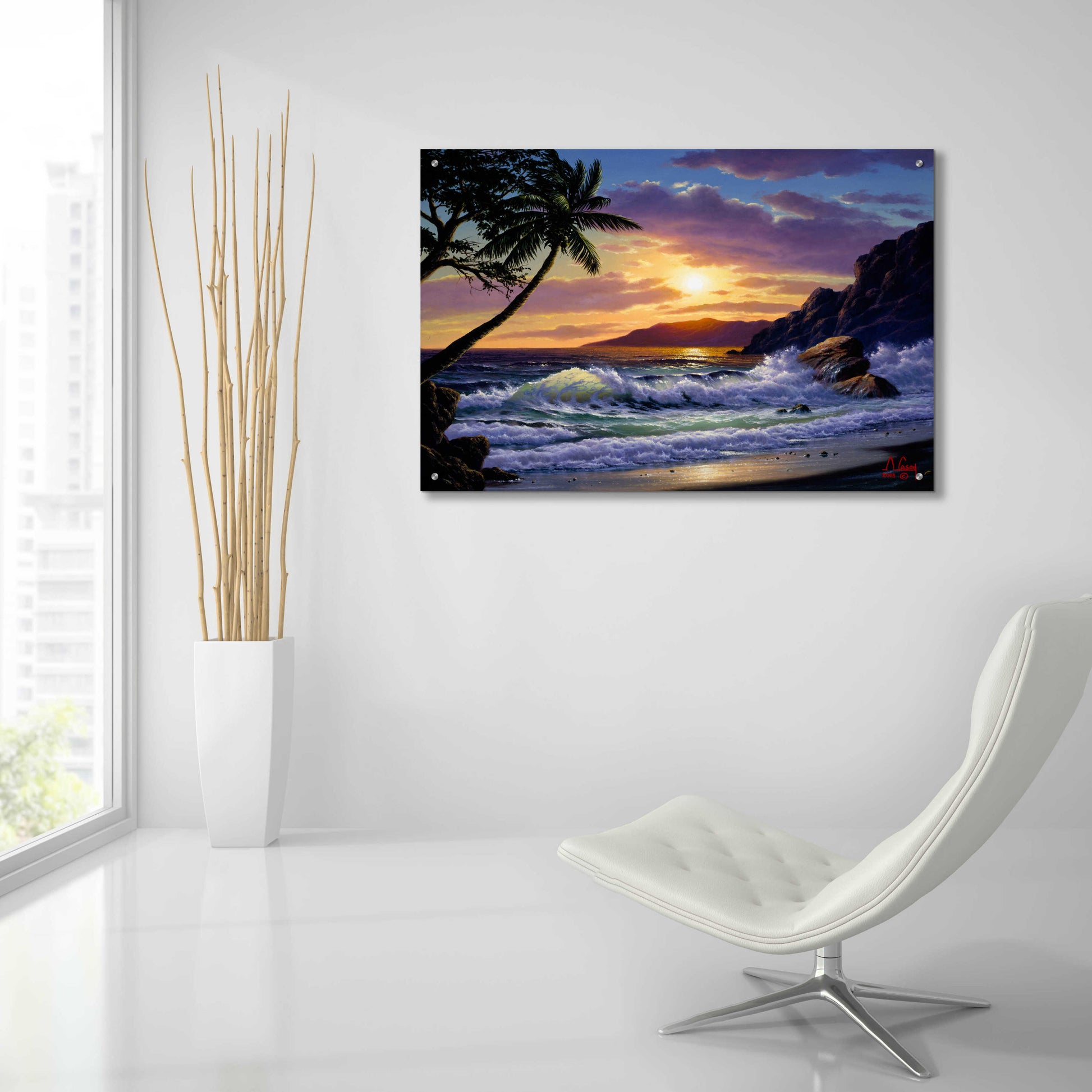 Epic Art 'Emerald Sea' by Anthony Casay, Acrylic Glass Wall Art,36x24