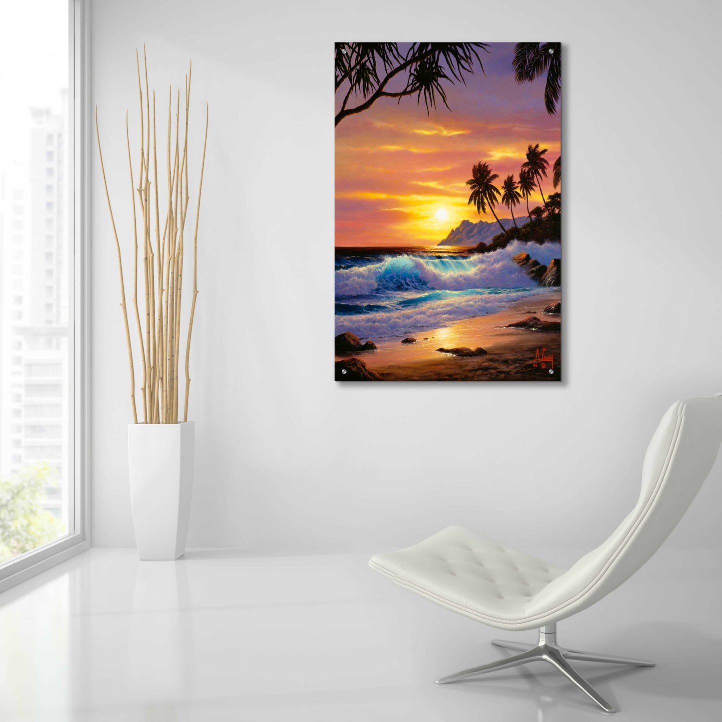 Epic Art 'Perfect waves 2' by Anthony Casay, Acrylic Glass Wall Art,24x36