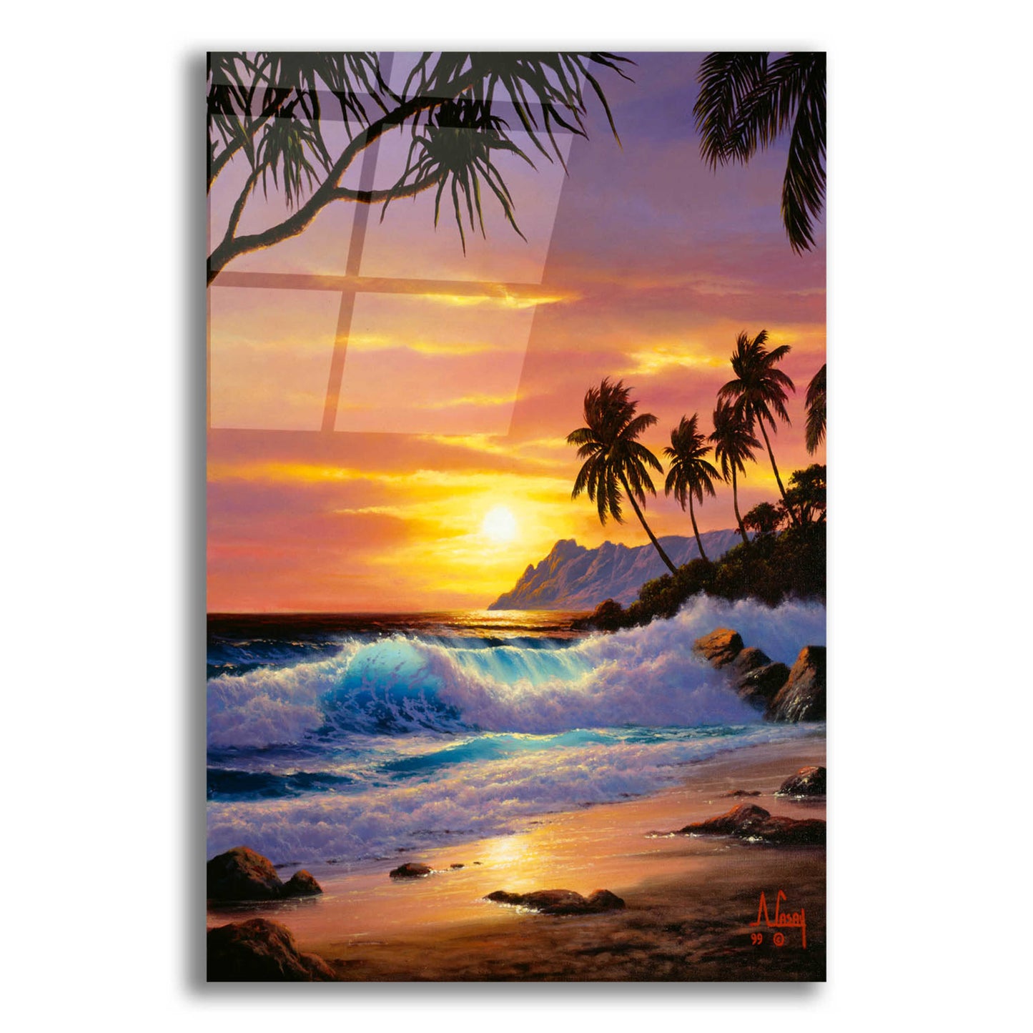 Epic Art 'Perfect waves 2' by Anthony Casay, Acrylic Glass Wall Art