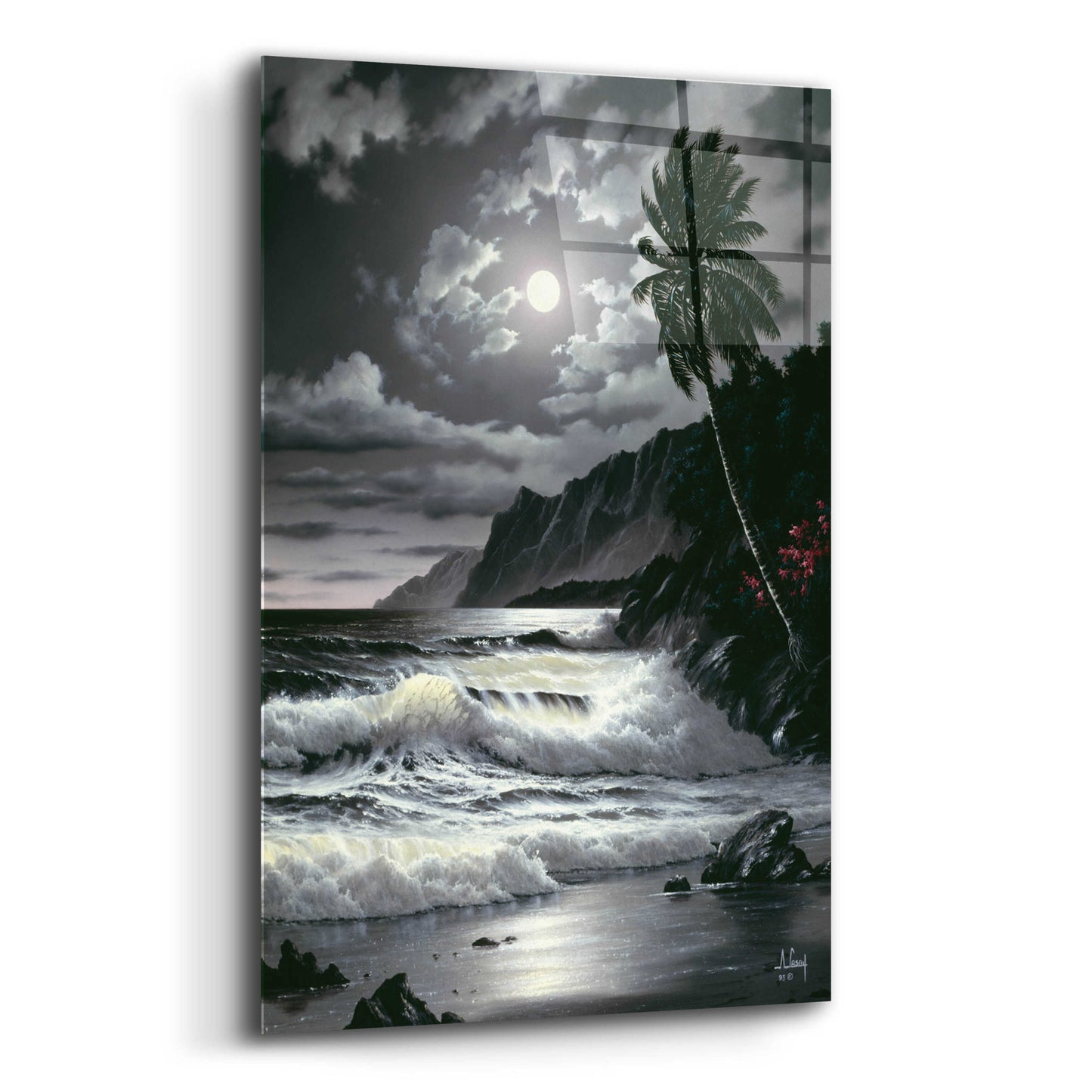 Epic Art 'Late Night waves' by Anthony Casay, Acrylic Glass Wall Art,12x16