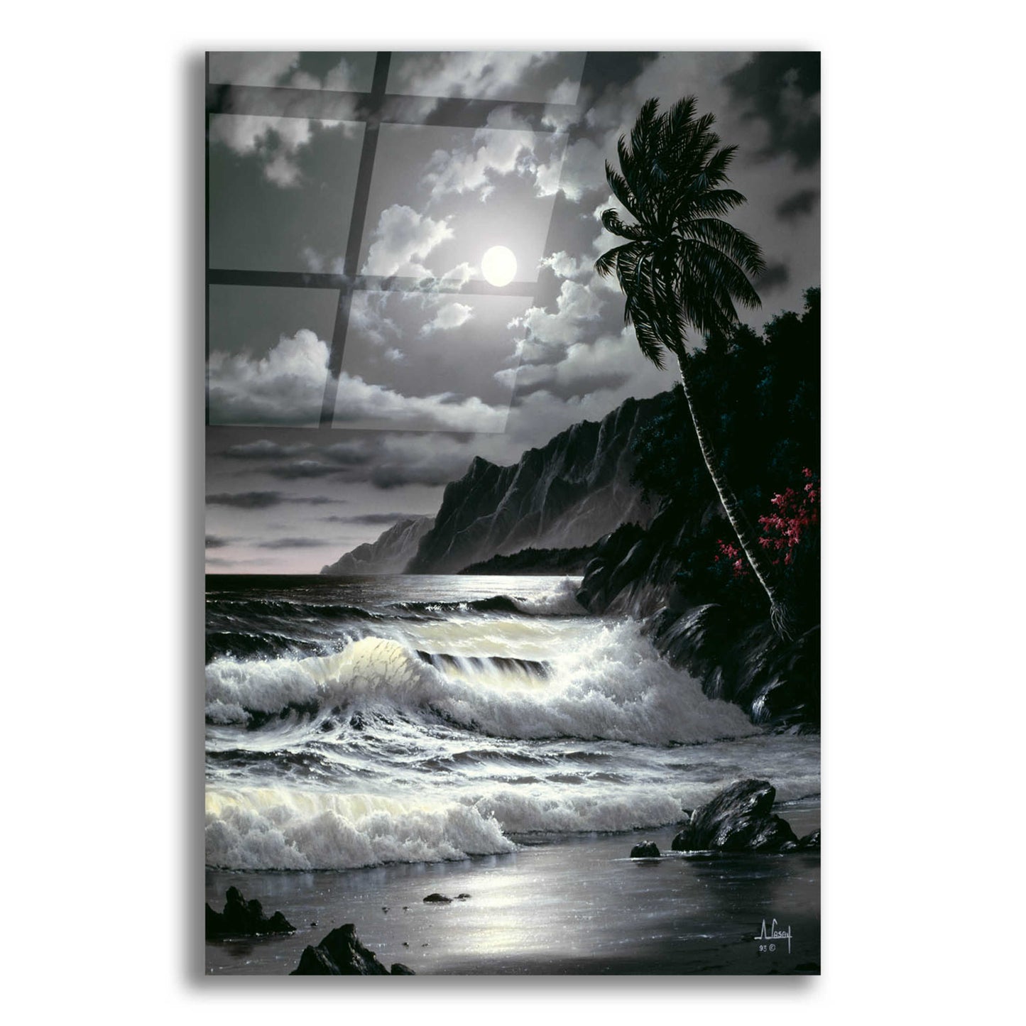 Epic Art 'Late Night waves' by Anthony Casay, Acrylic Glass Wall Art,12x16