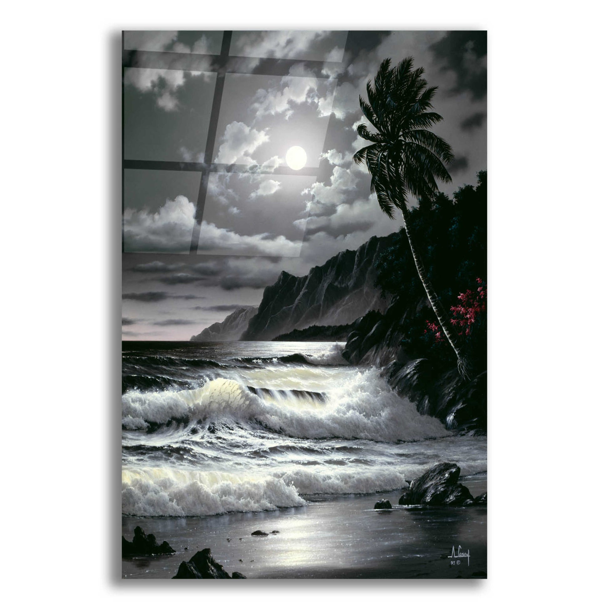 Epic Art 'Late Night waves' by Anthony Casay, Acrylic Glass Wall Art,16x24