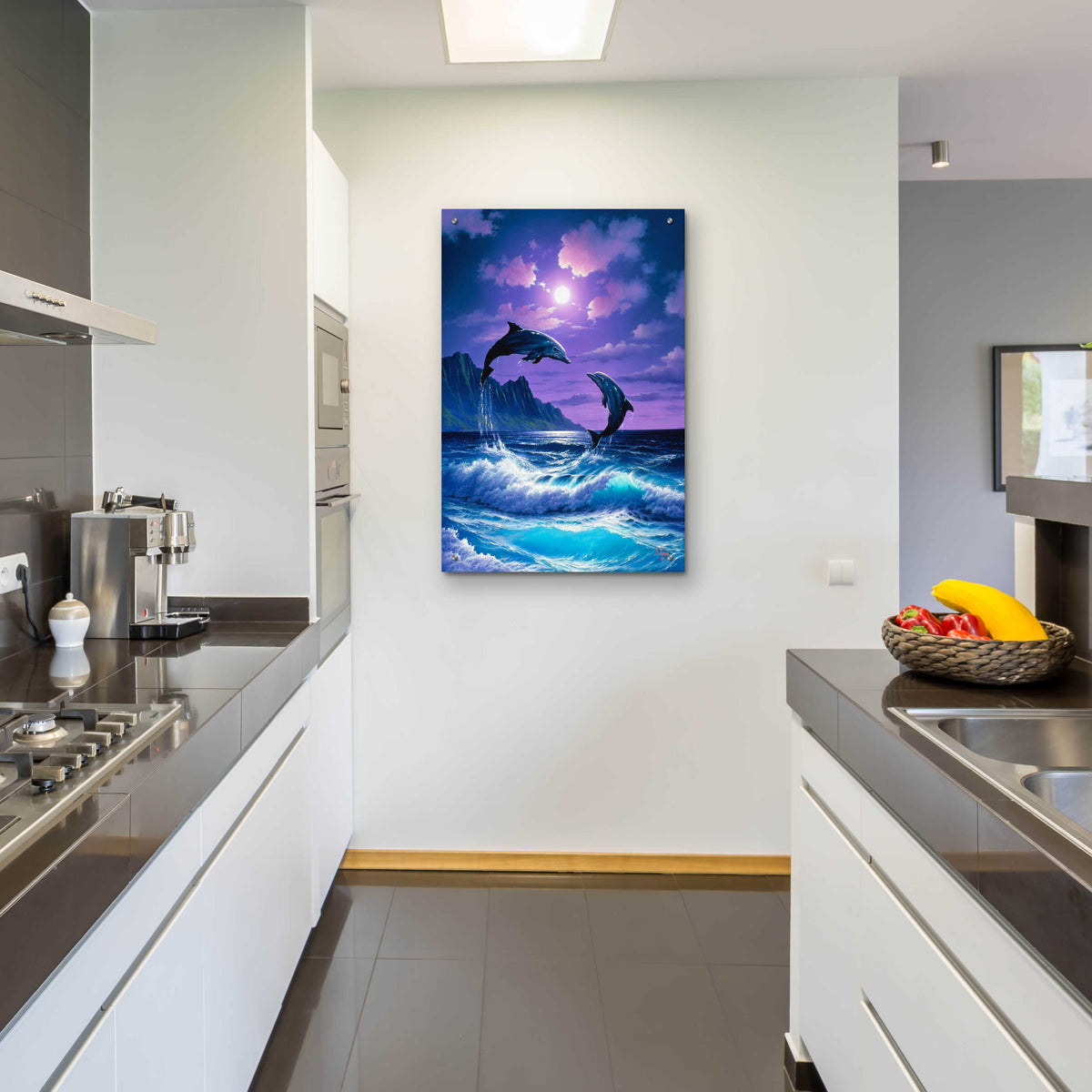 Epic Art 'Dolphin Dance' by Anthony Casay, Acrylic Glass Wall Art,24x36