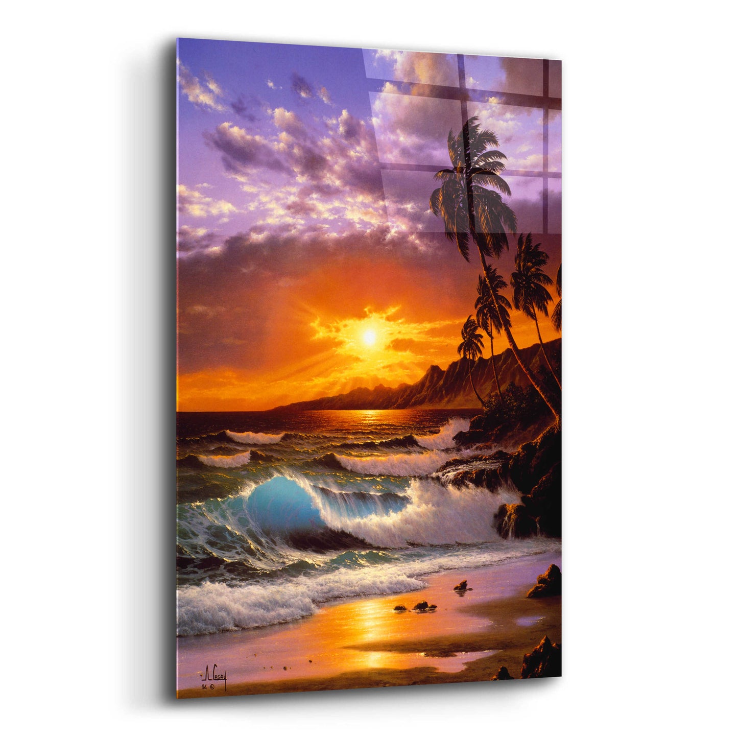 Epic Art 'Sunset Glow' by Anthony Casay, Acrylic Glass Wall Art,12x16