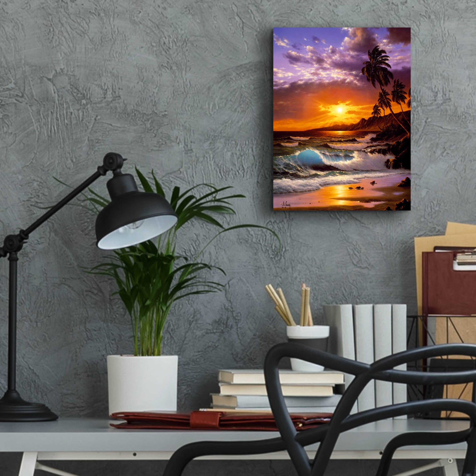 Epic Art 'Sunset Glow' by Anthony Casay, Acrylic Glass Wall Art,12x16