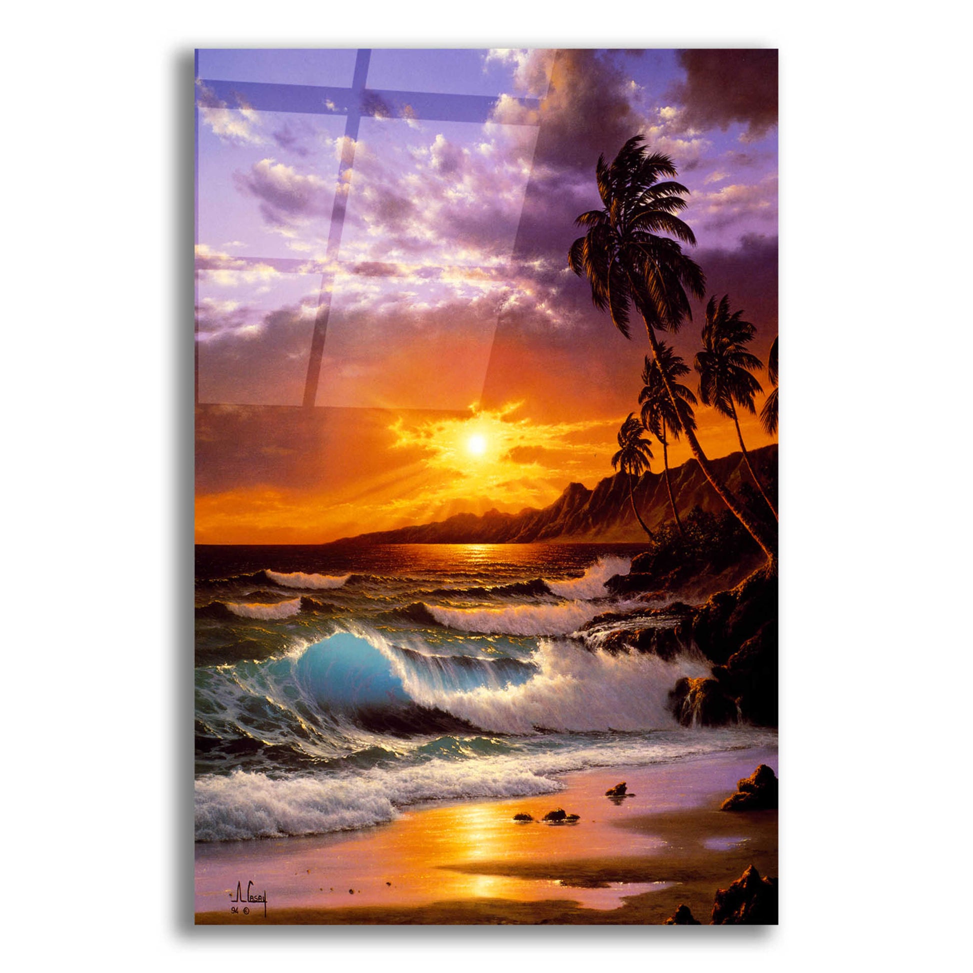 Epic Art 'Sunset Glow' by Anthony Casay, Acrylic Glass Wall Art,12x16