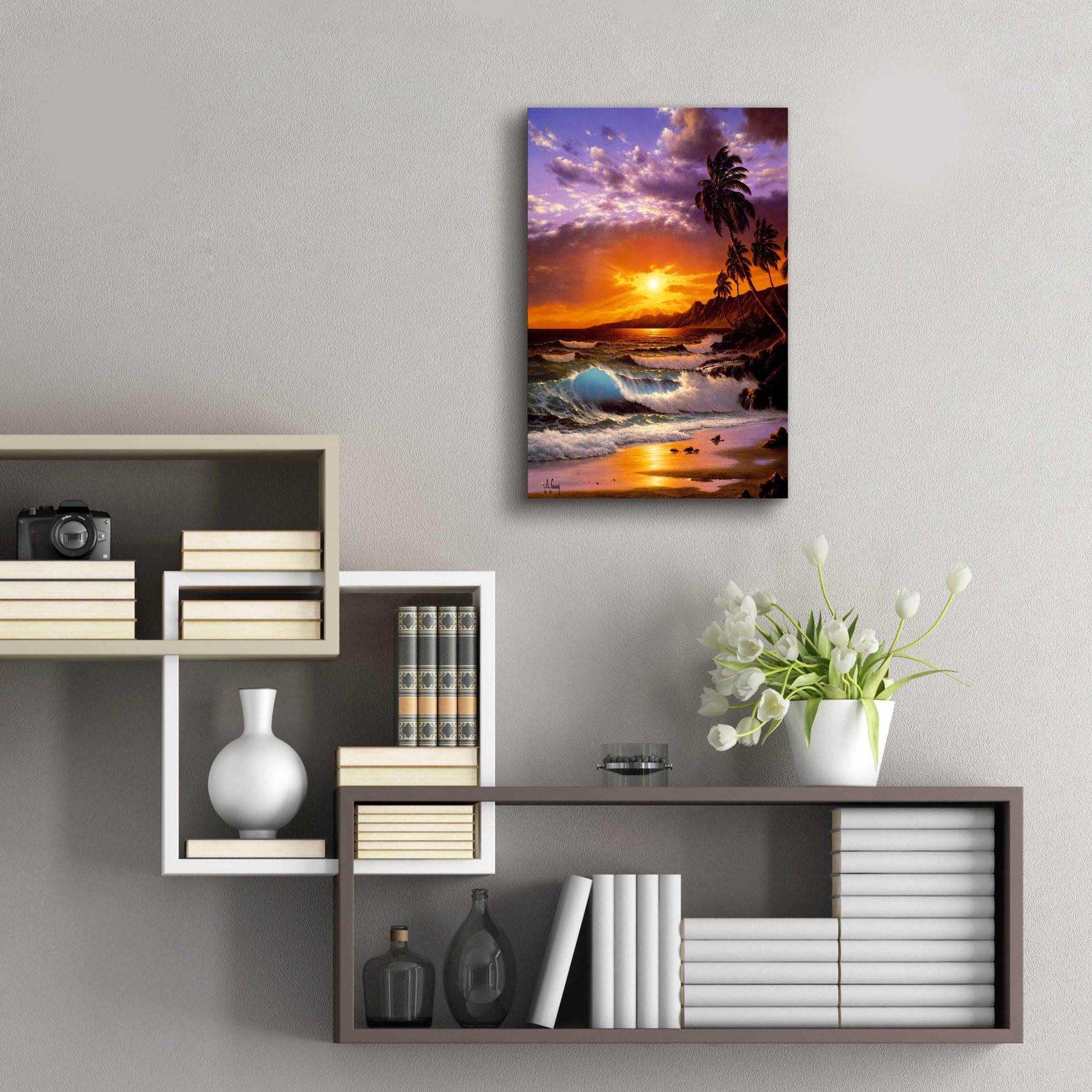 Epic Art 'Sunset Glow' by Anthony Casay, Acrylic Glass Wall Art,16x24