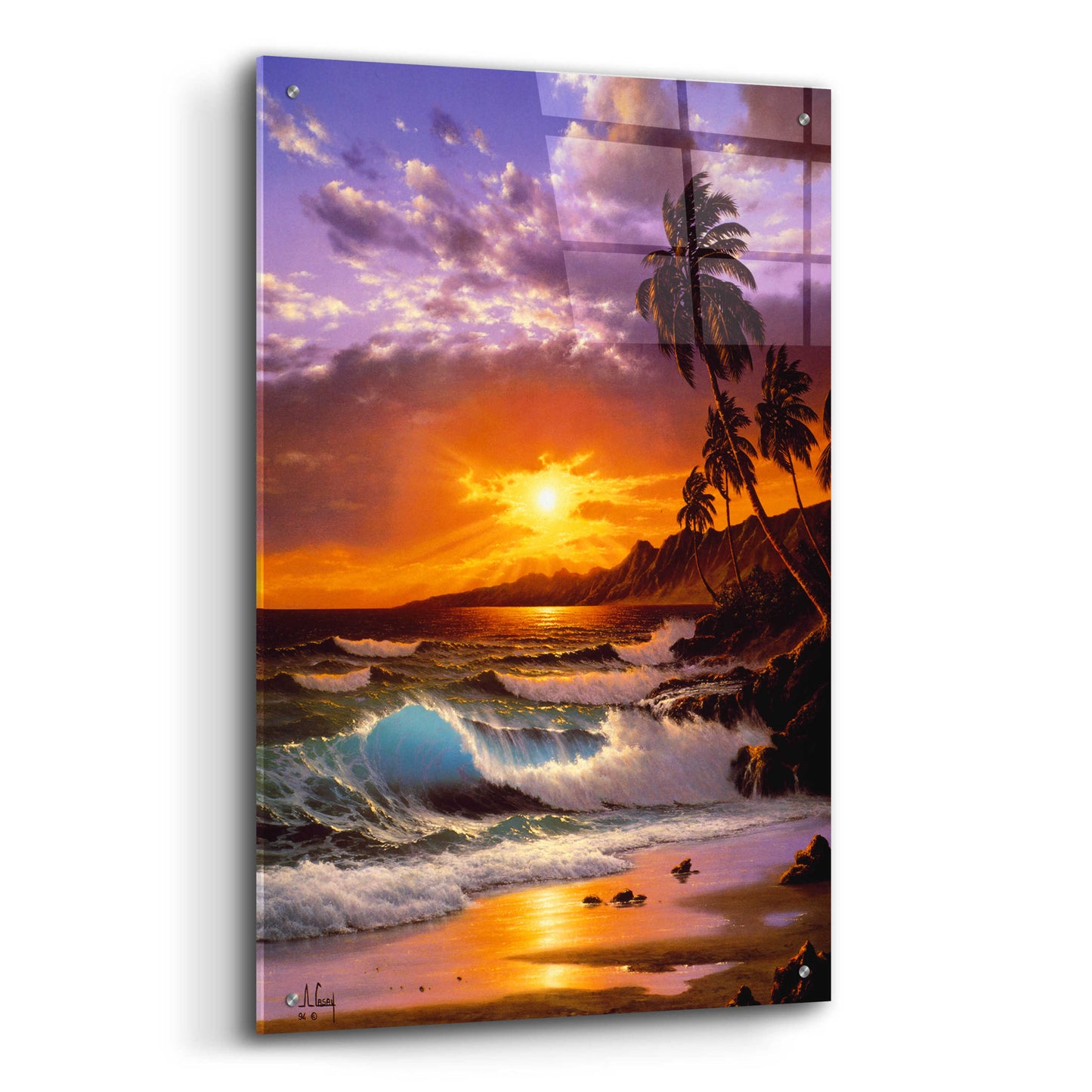 Epic Art 'Sunset Glow' by Anthony Casay, Acrylic Glass Wall Art,24x36