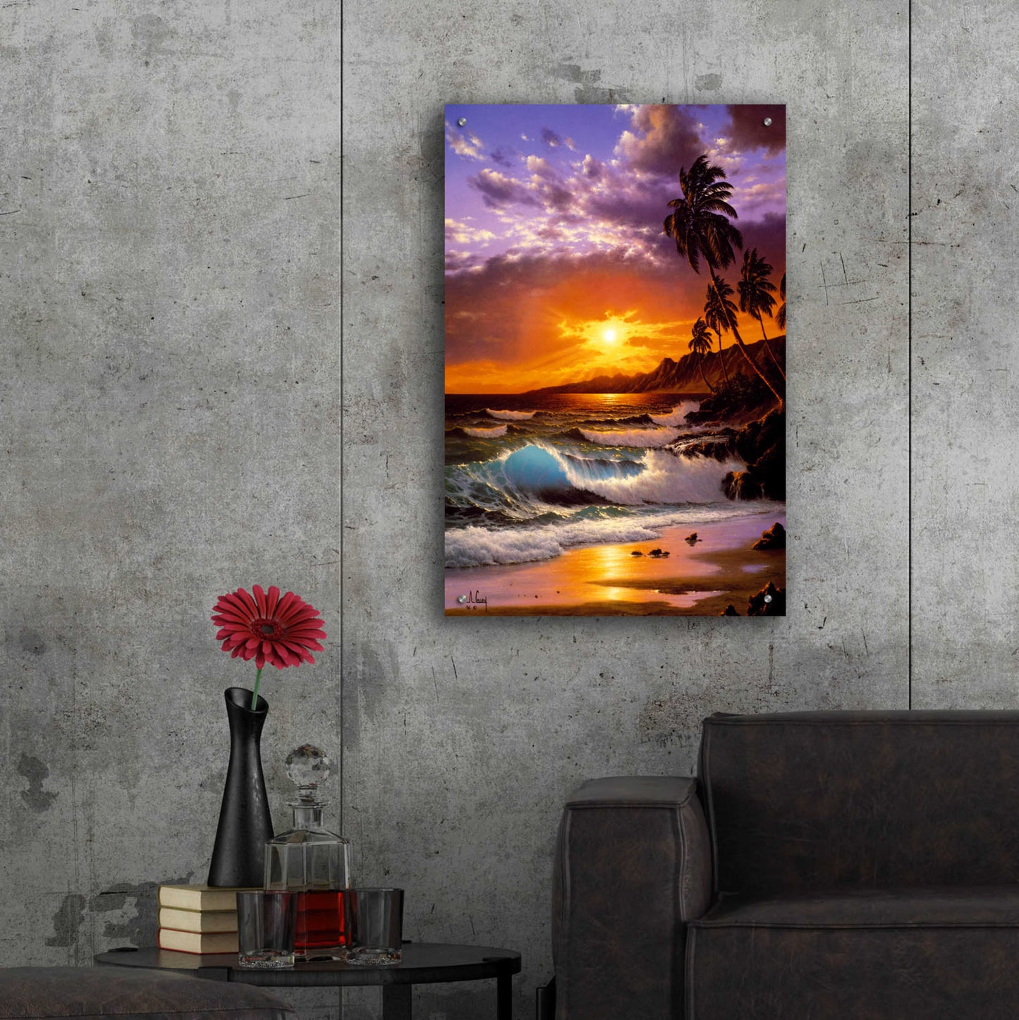 Epic Art 'Sunset Glow' by Anthony Casay, Acrylic Glass Wall Art,24x36