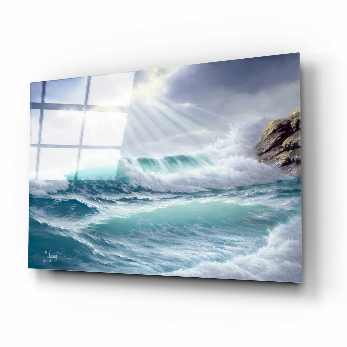 Epic Art 'Emotional Waters' by Anthony Casay, Acrylic Glass Wall Art,16x12