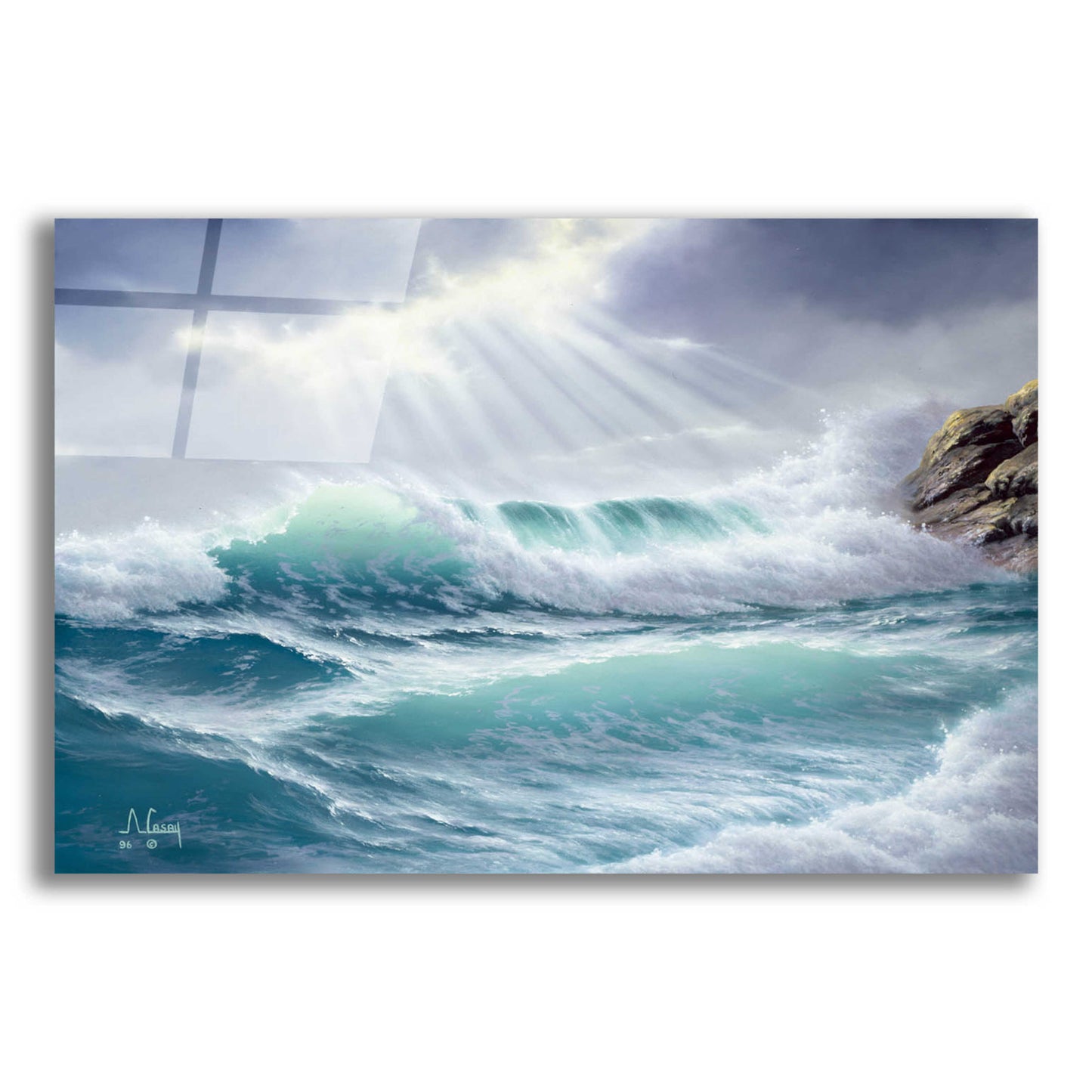 Epic Art 'Emotional Waters' by Anthony Casay, Acrylic Glass Wall Art,24x16