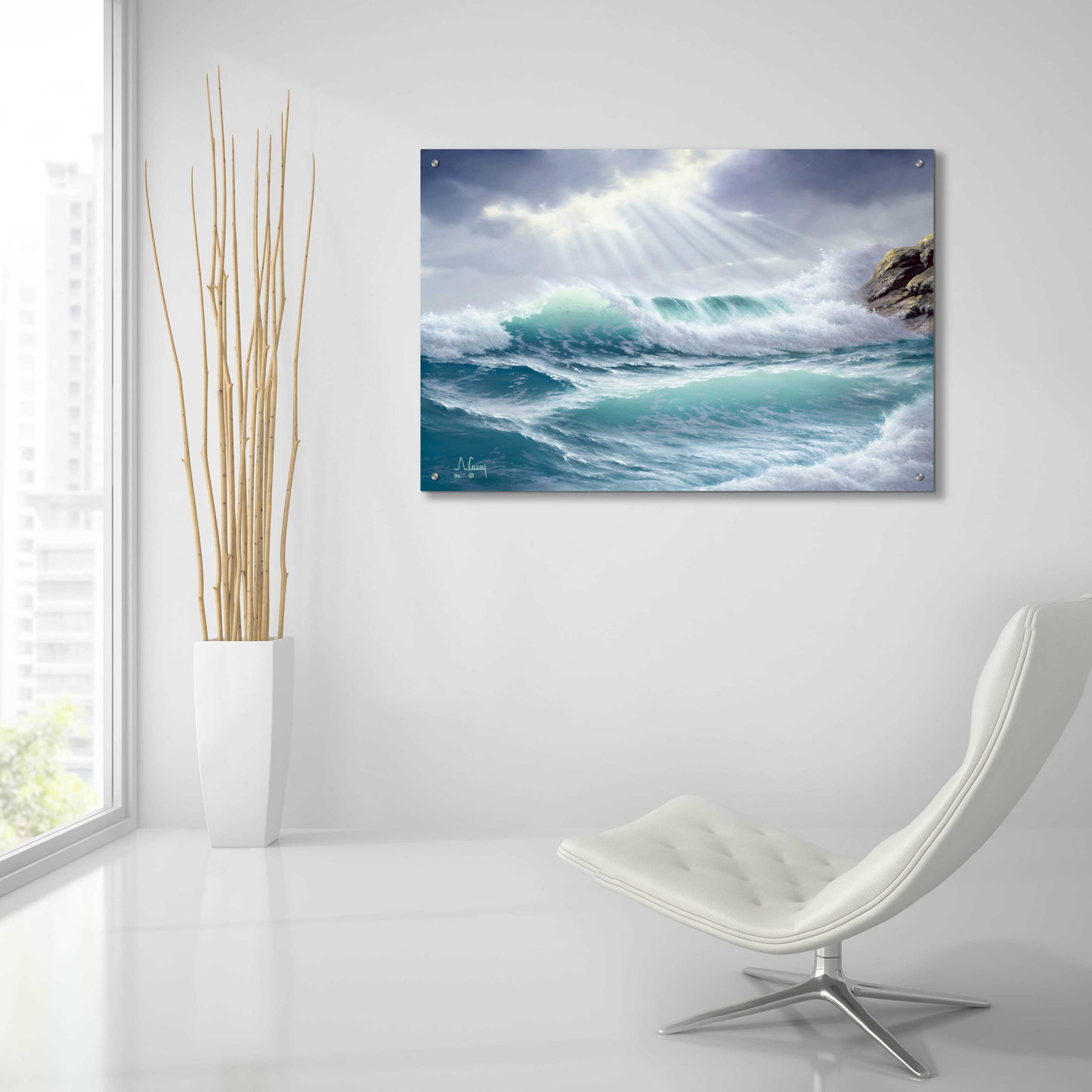 Epic Art 'Emotional Waters' by Anthony Casay, Acrylic Glass Wall Art,36x24