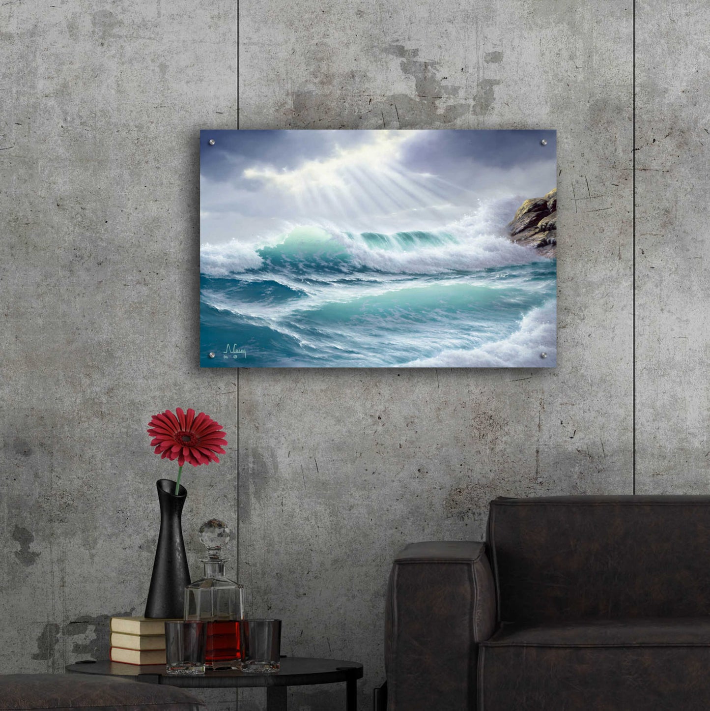 Epic Art 'Emotional Waters' by Anthony Casay, Acrylic Glass Wall Art,36x24