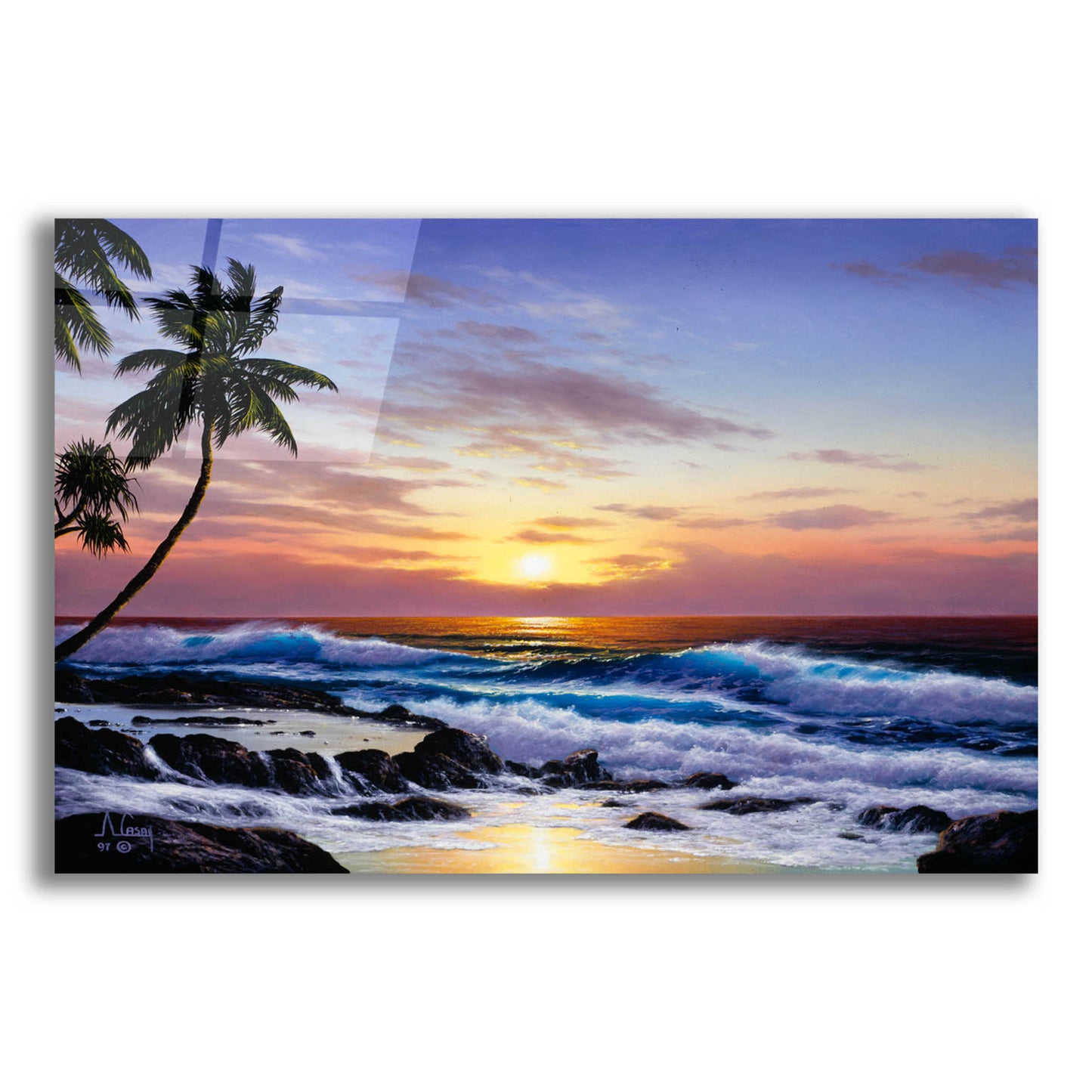 Epic Art 'Another day ends' by Anthony Casay, Acrylic Glass Wall Art,16x12