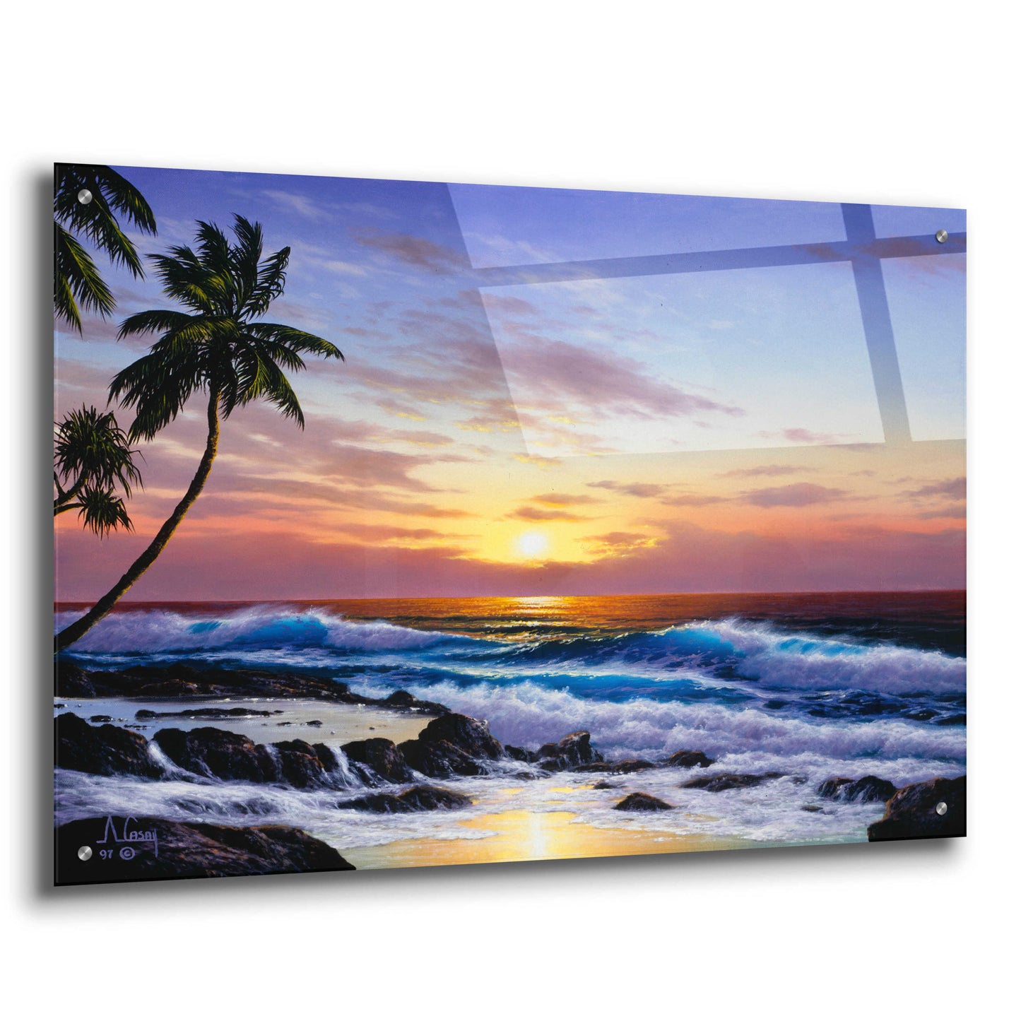 Epic Art 'Another day ends' by Anthony Casay, Acrylic Glass Wall Art,36x24