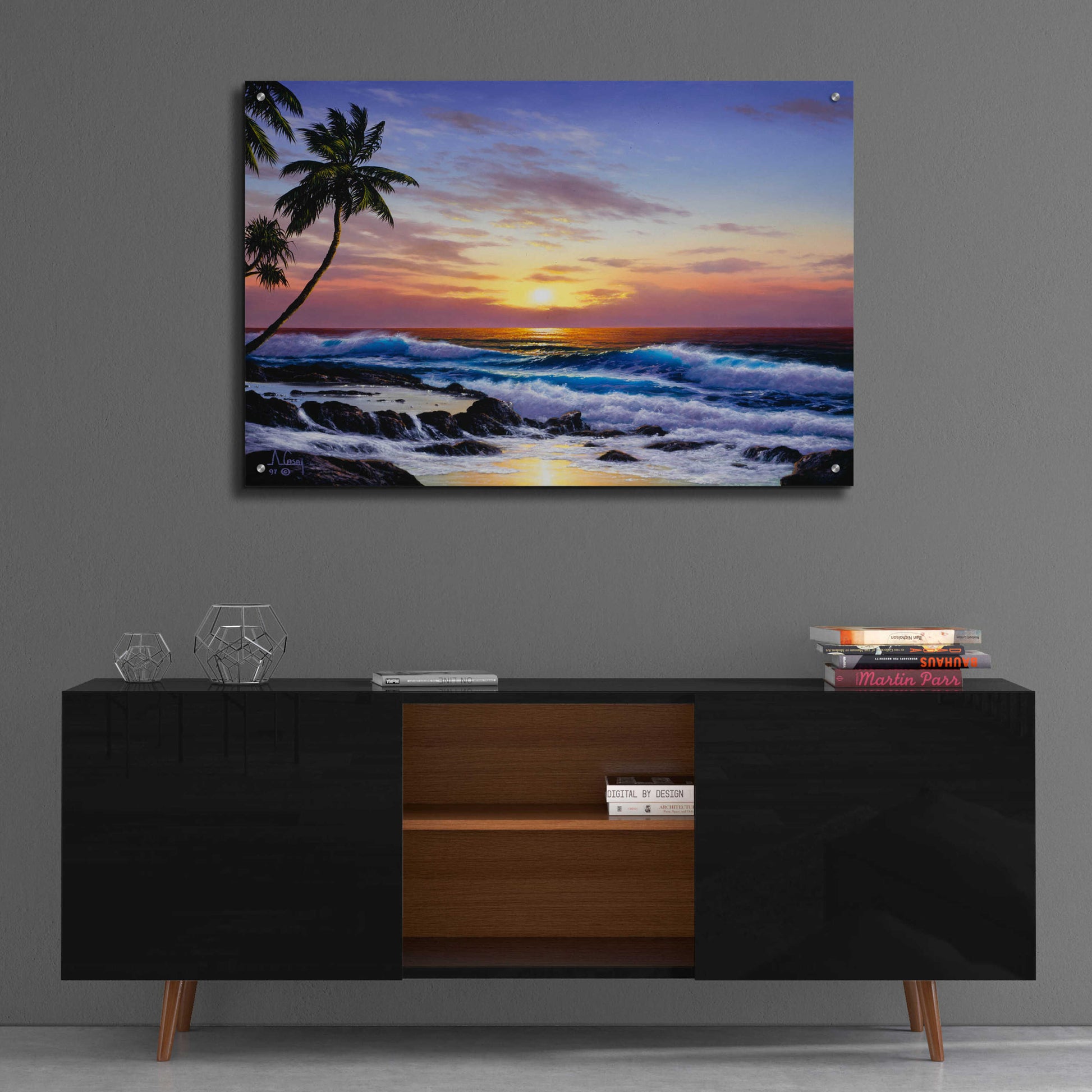 Epic Art 'Another day ends' by Anthony Casay, Acrylic Glass Wall Art,36x24