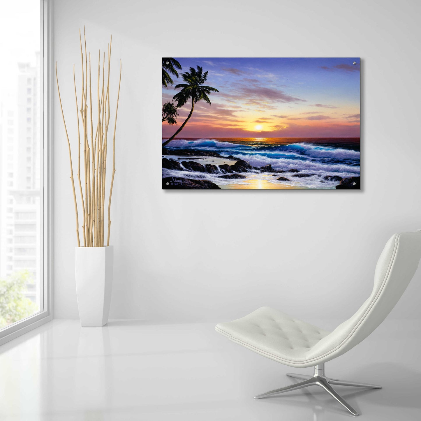 Epic Art 'Another day ends' by Anthony Casay, Acrylic Glass Wall Art,36x24