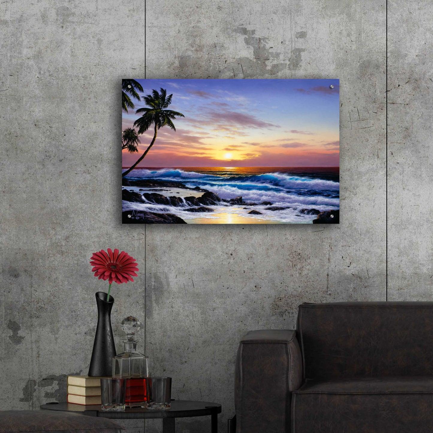 Epic Art 'Another day ends' by Anthony Casay, Acrylic Glass Wall Art,36x24