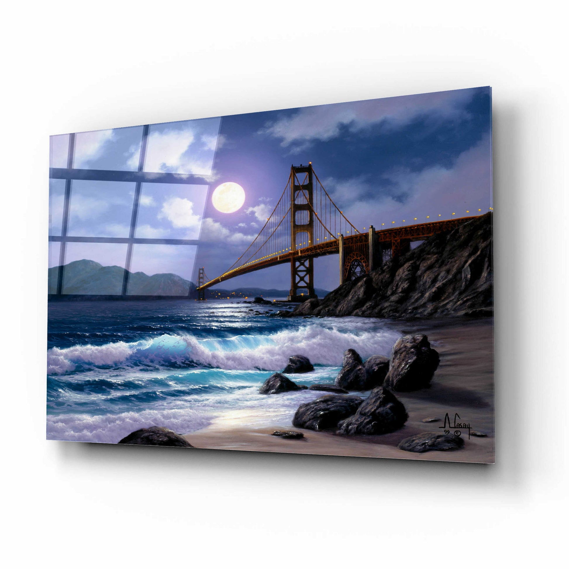 Epic Art 'I love you San Francisco' by Anthony Casay, Acrylic Glass Wall Art,16x12