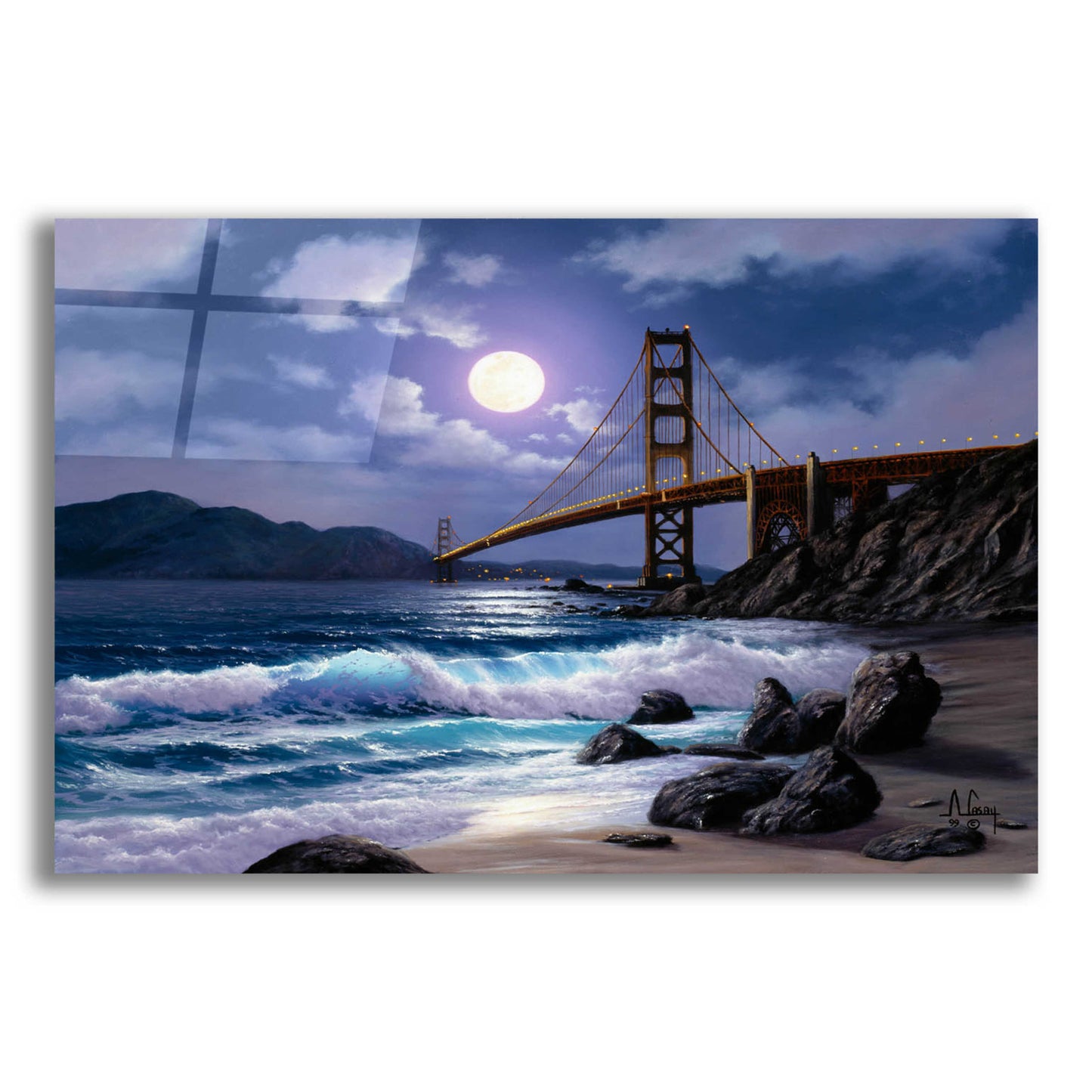 Epic Art 'I love you San Francisco' by Anthony Casay, Acrylic Glass Wall Art,16x12