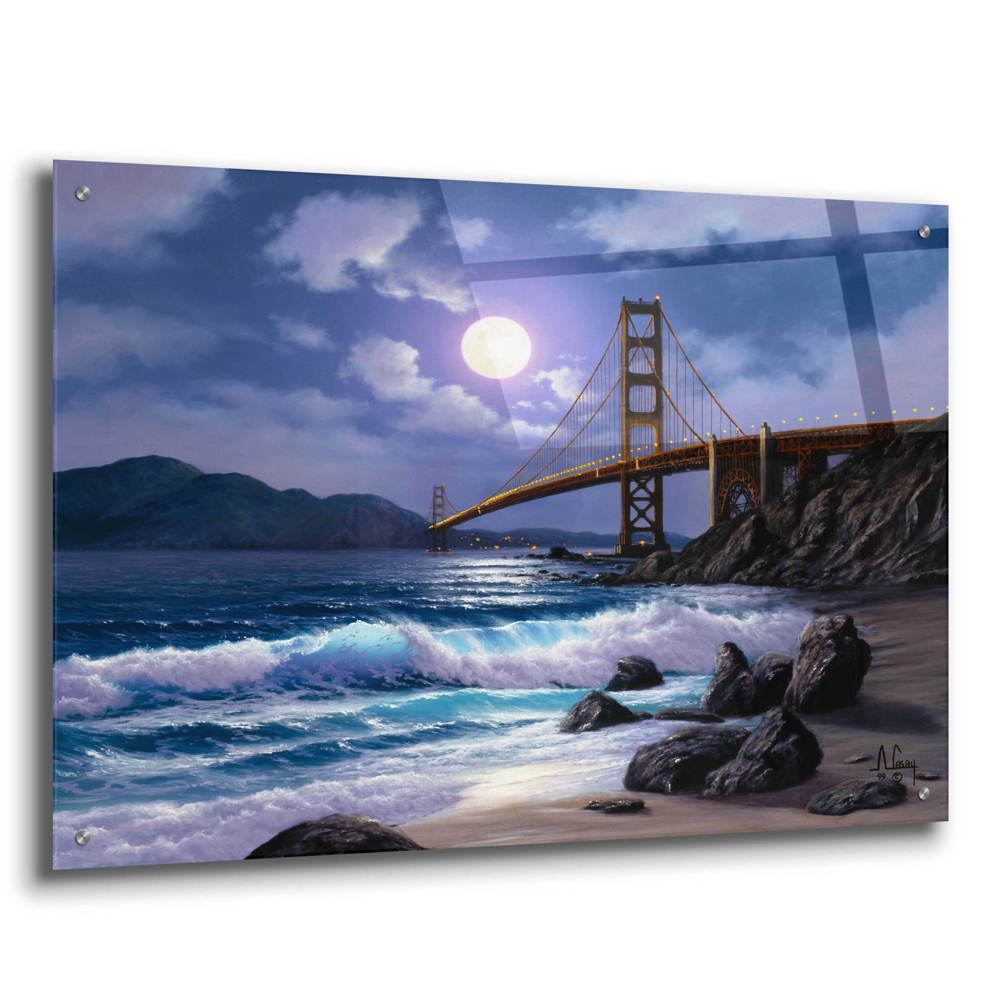 Epic Art 'I love you San Francisco' by Anthony Casay, Acrylic Glass Wall Art,36x24