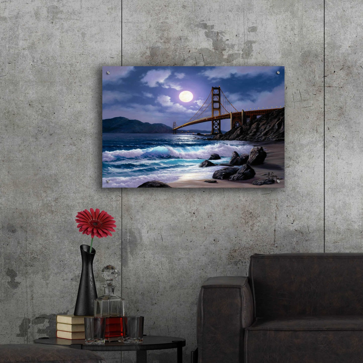 Epic Art 'I love you San Francisco' by Anthony Casay, Acrylic Glass Wall Art,36x24