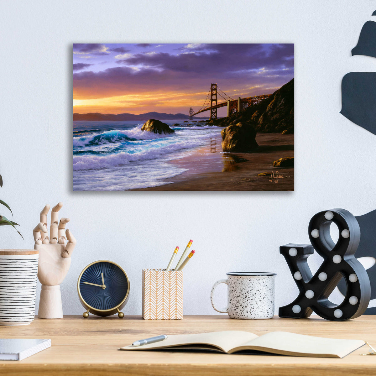 Epic Art 'I love you San Francisco 2' by Anthony Casay, Acrylic Glass Wall Art,16x12
