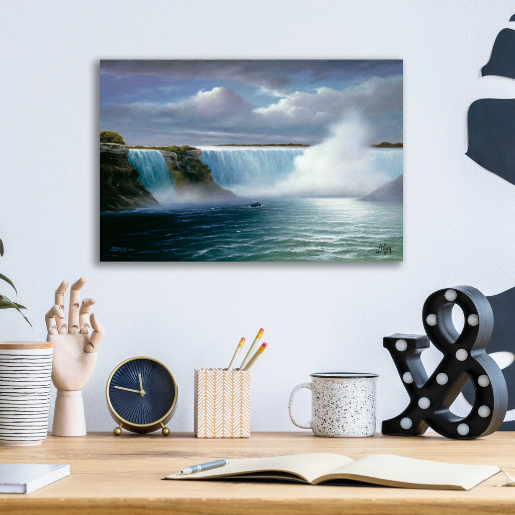 Epic Art 'Waterfall Morning' by Anthony Casay, Acrylic Glass Wall Art,16x12