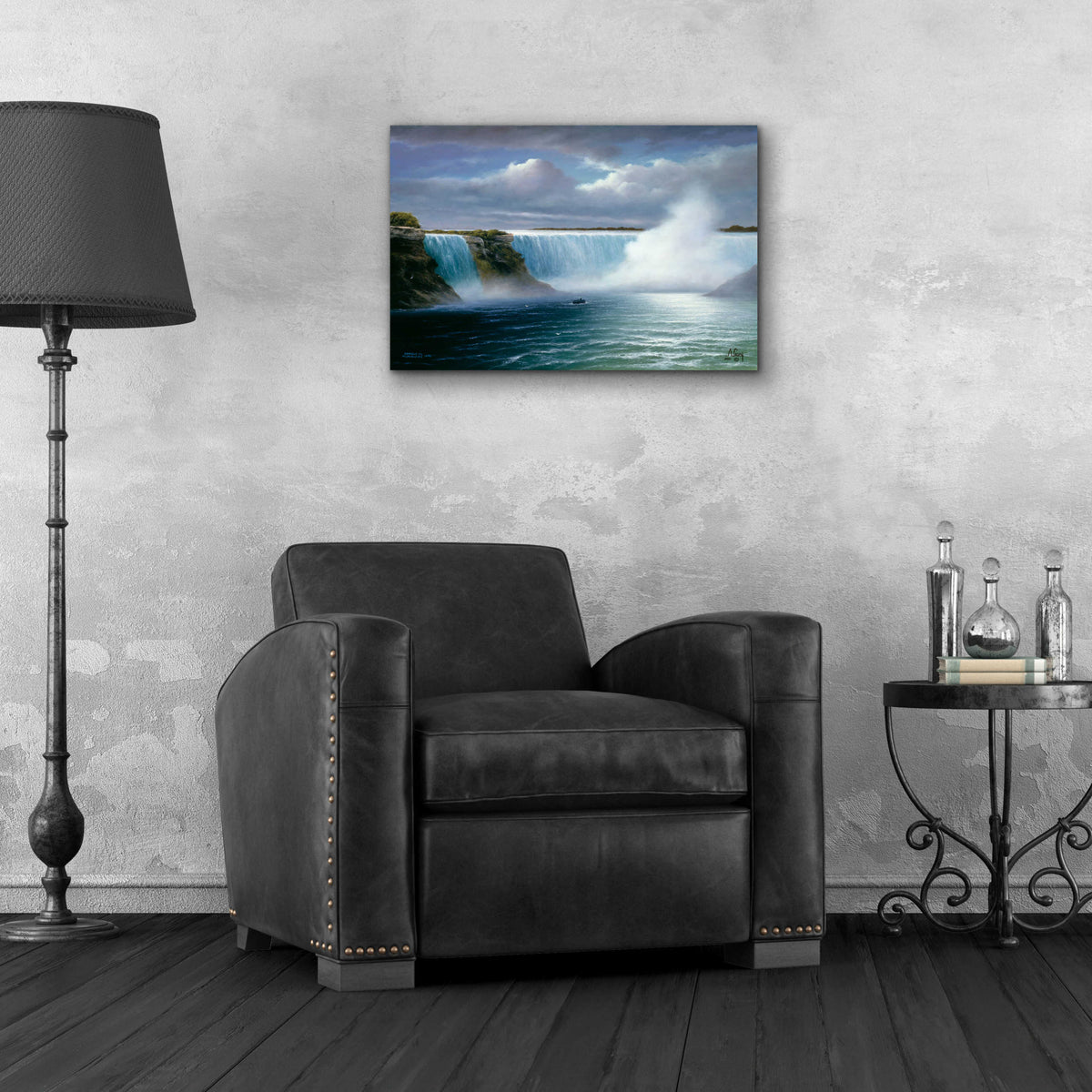 Epic Art 'Waterfall Morning' by Anthony Casay, Acrylic Glass Wall Art,24x16