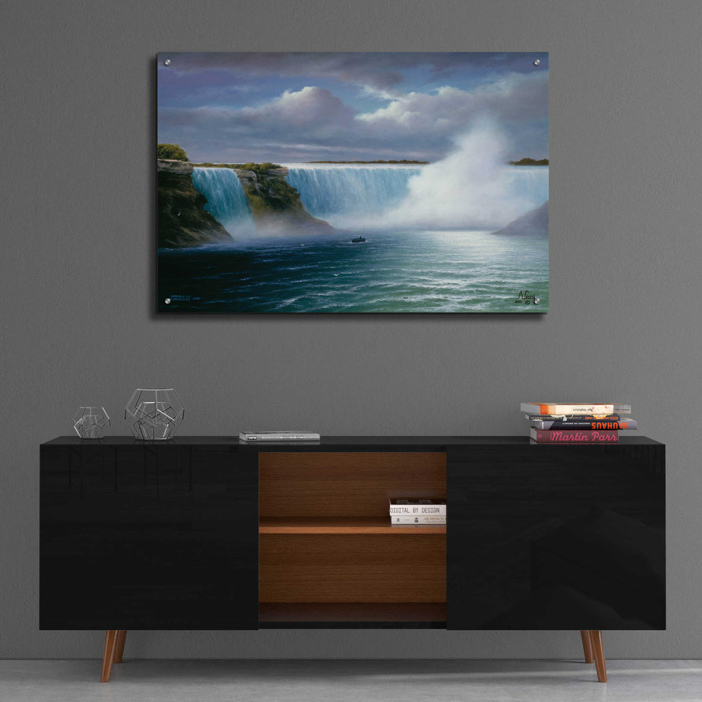 Epic Art 'Waterfall Morning' by Anthony Casay, Acrylic Glass Wall Art,36x24