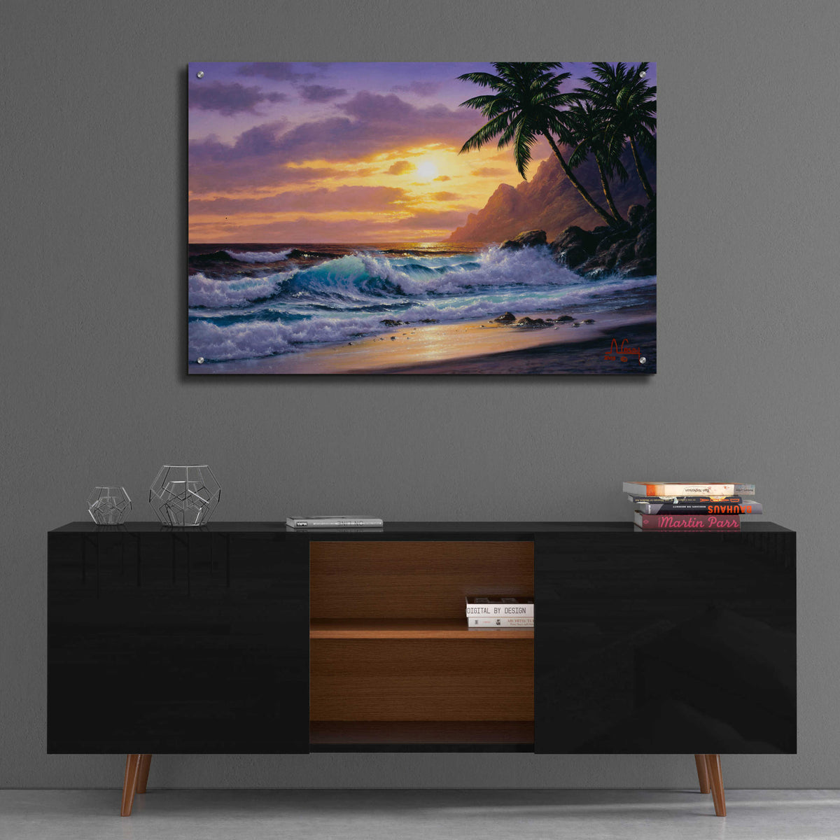 Epic Art 'Sunsets at the beach never get old' by Anthony Casay, Acrylic Glass Wall Art,36x24