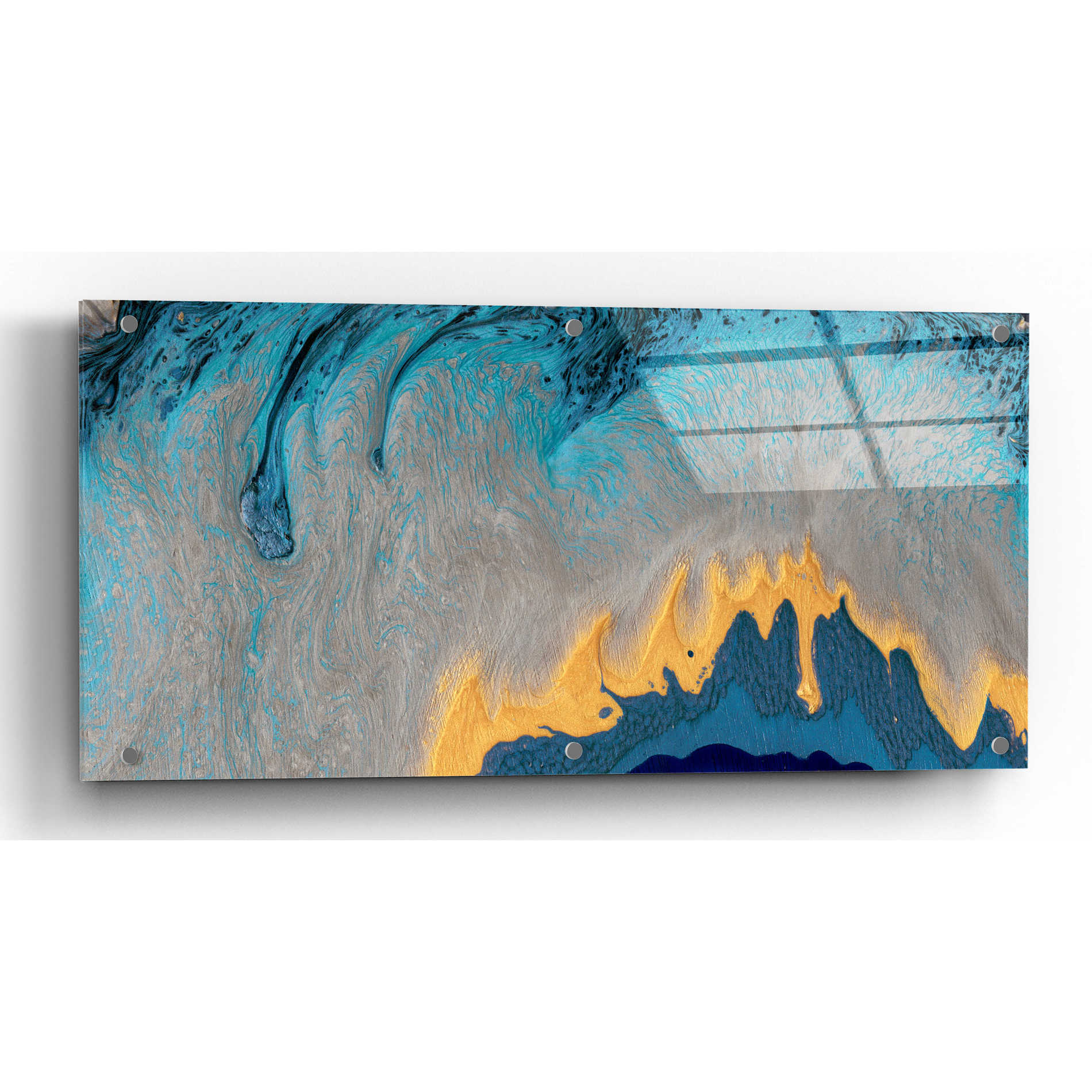 Epic Art 'Kahuna' by Alicia Ludwig, Acrylic Glass Wall Art,24x12