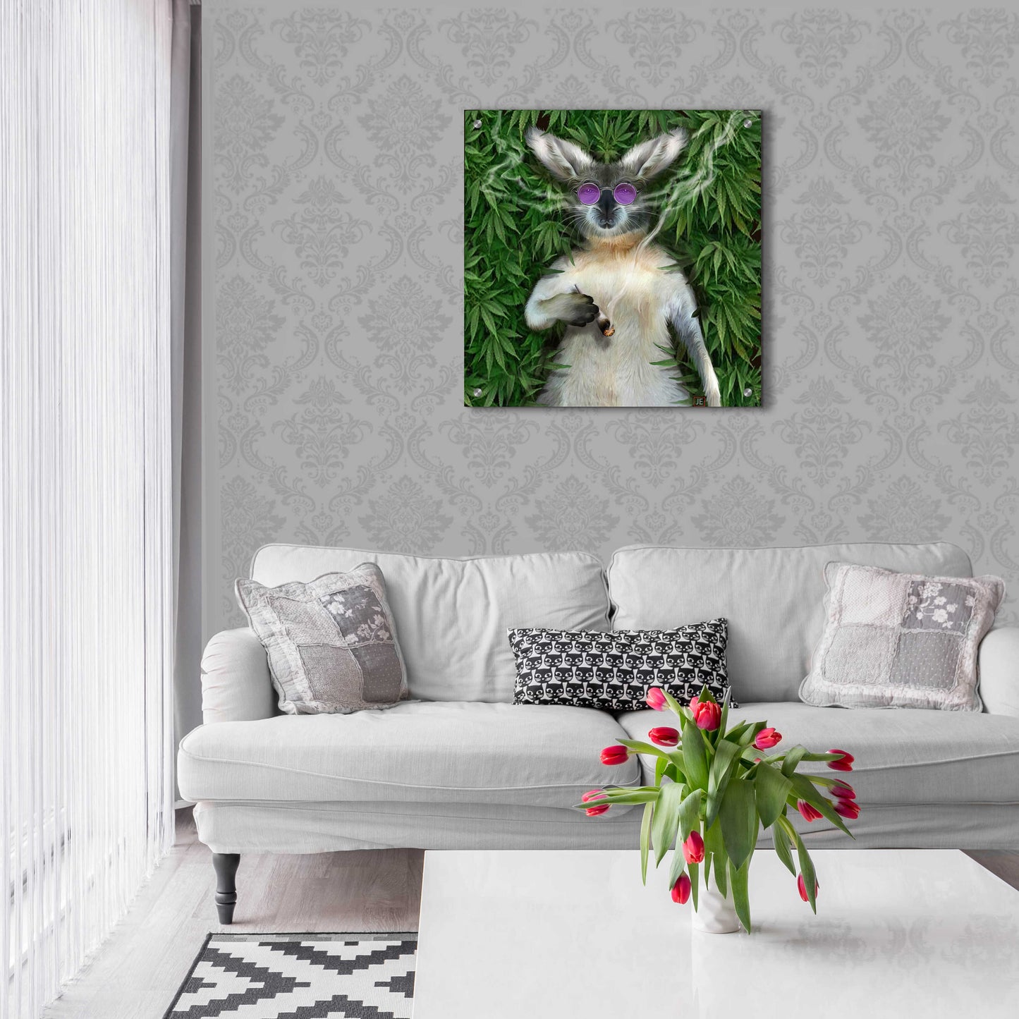 Epic Art 'Cool Kangaroo' by Enright, Acrylic Glass Wall Art,24x24