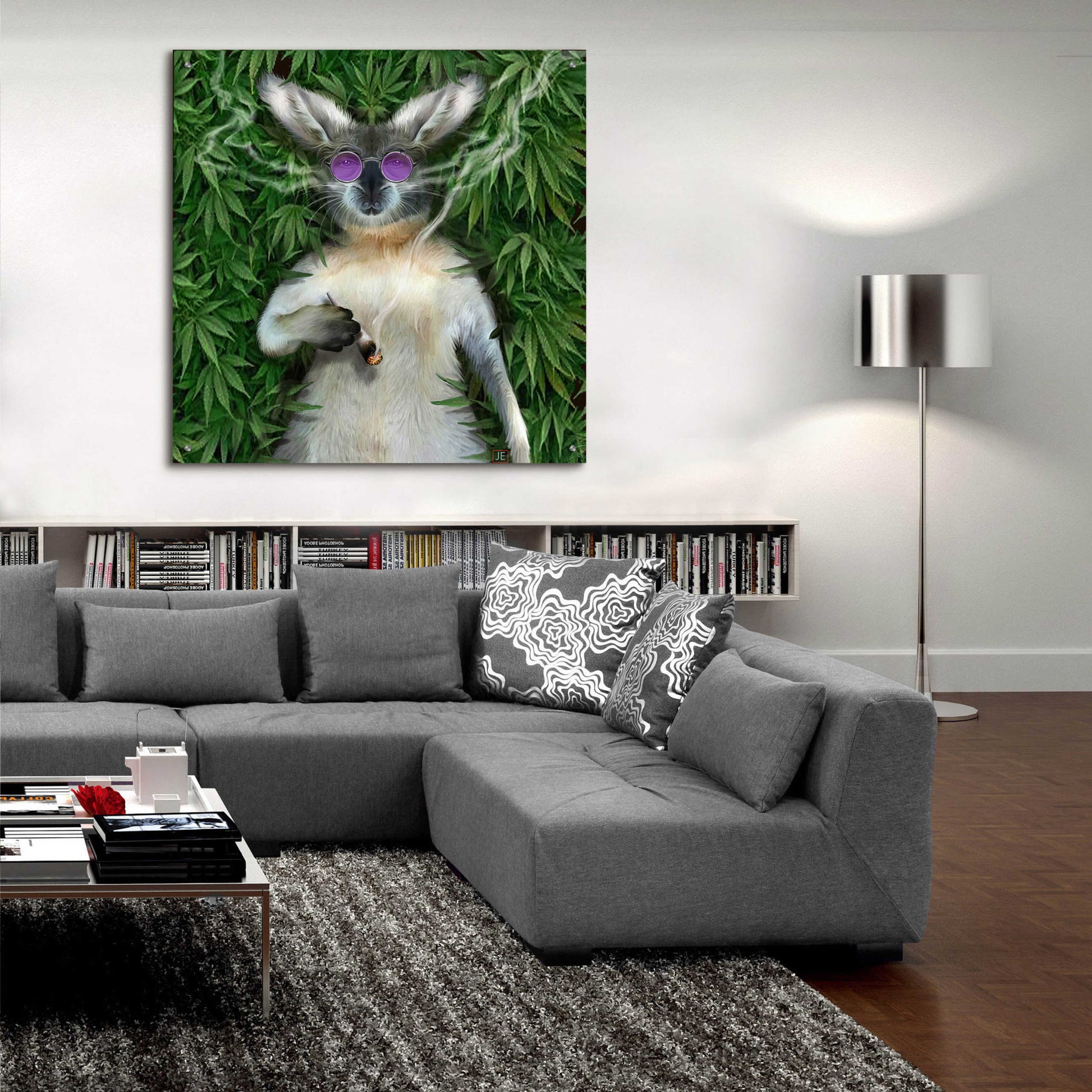 Epic Art 'Cool Kangaroo' by Enright, Acrylic Glass Wall Art,36x36