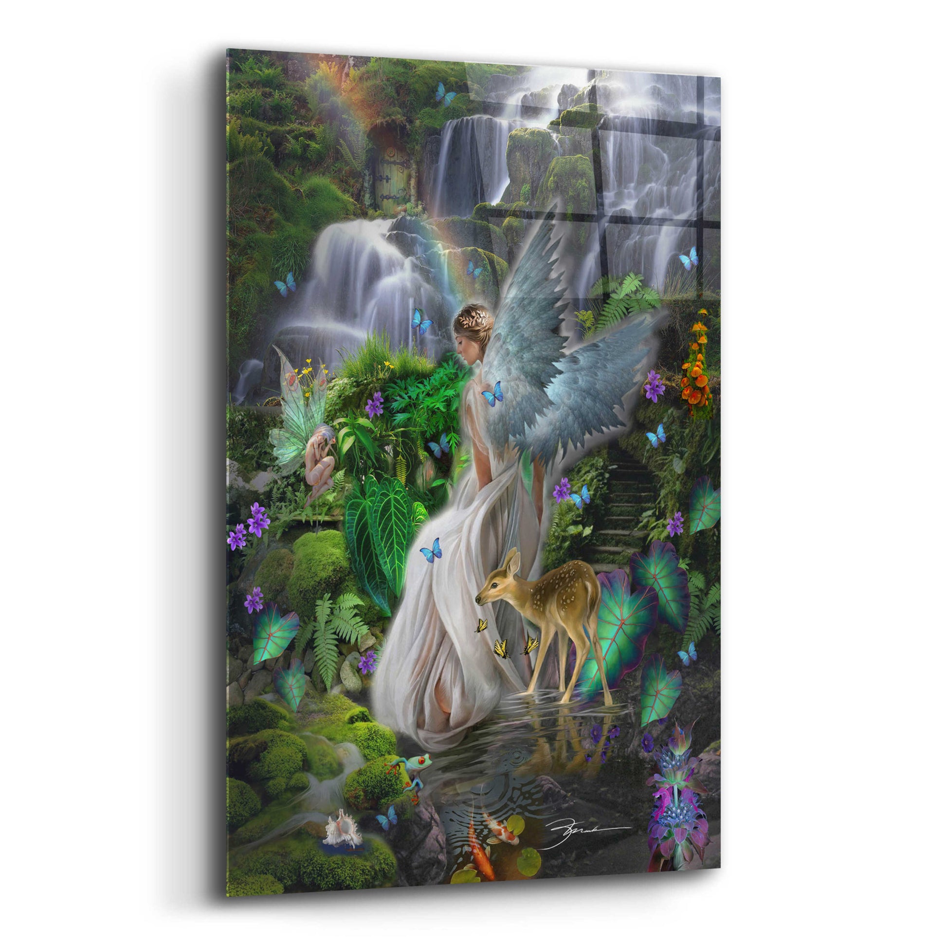 Epic Art 'Fairy Queen Falls' by Enright, Acrylic Glass Wall Art,12x16