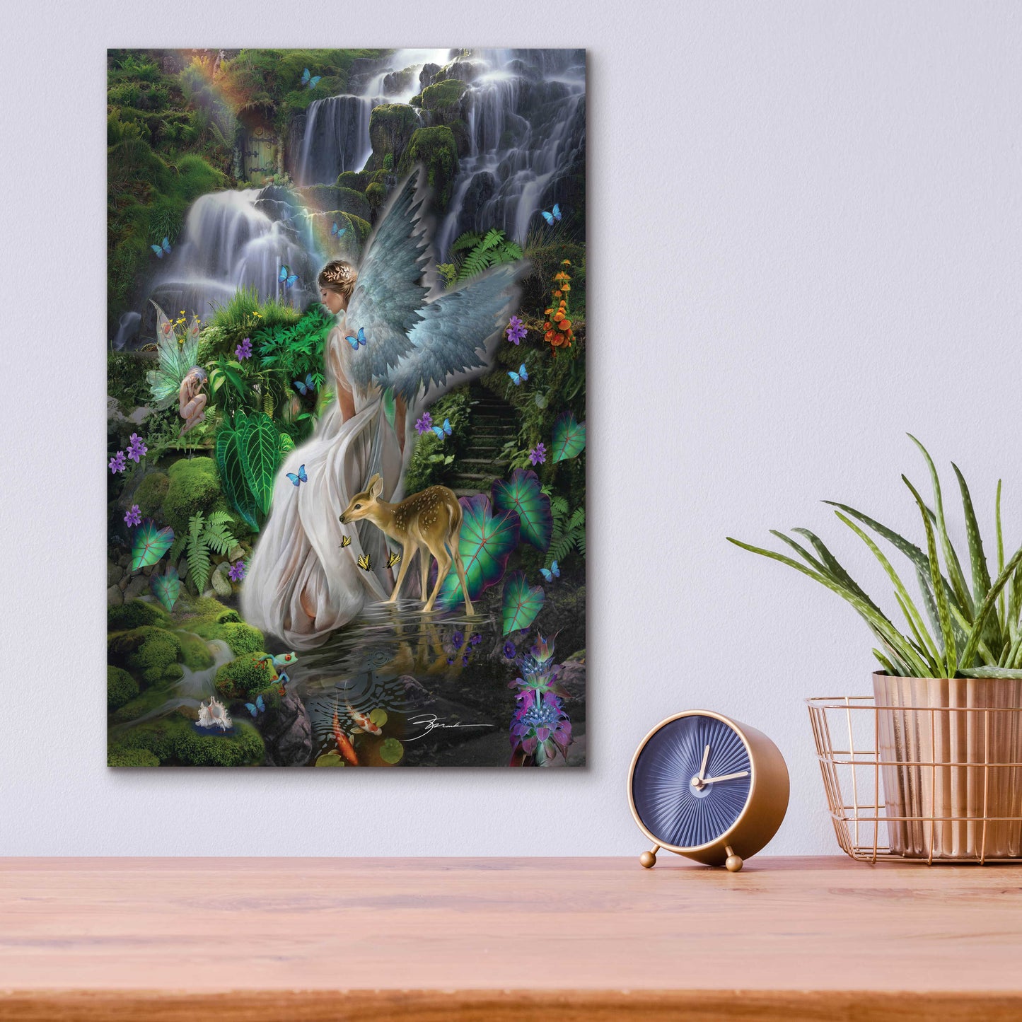 Epic Art 'Fairy Queen Falls' by Enright, Acrylic Glass Wall Art,12x16