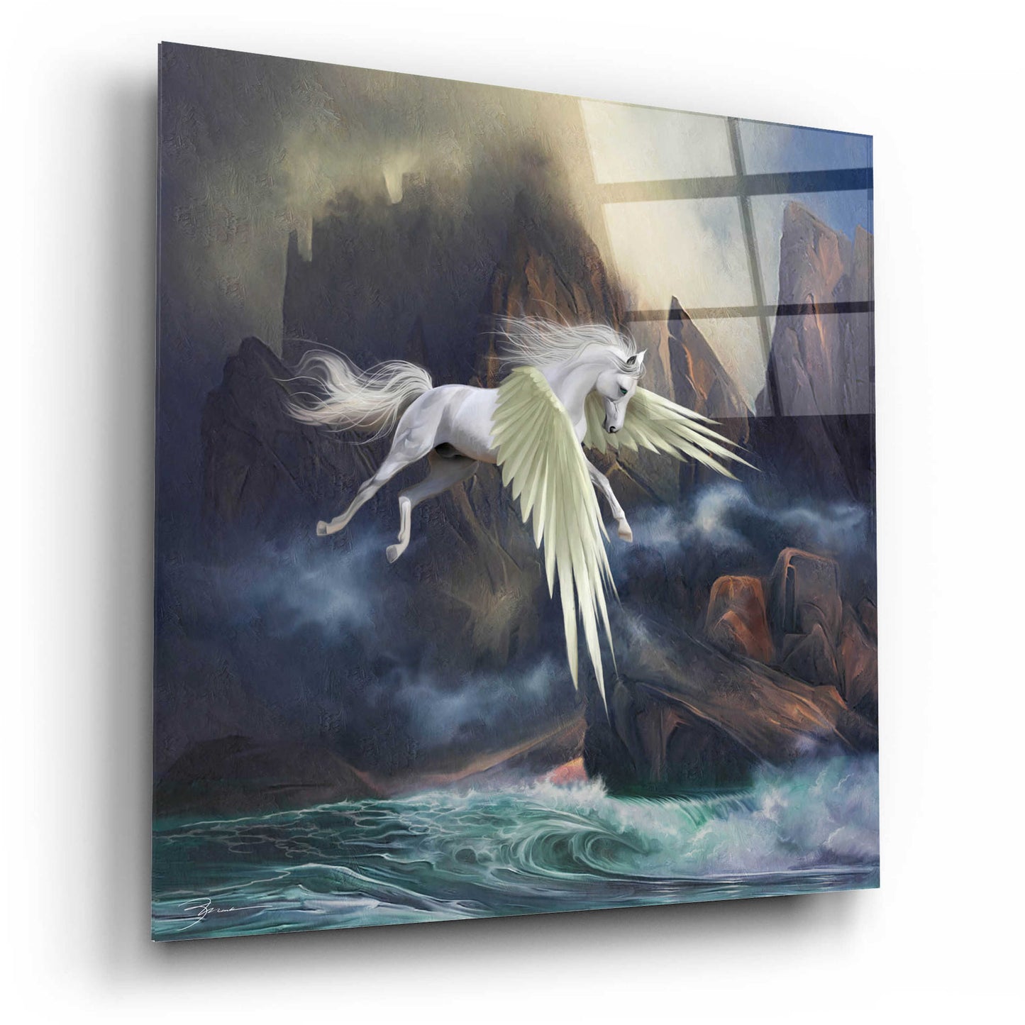 Epic Art 'Pegasus' by Enright, Acrylic Glass Wall Art,12x12