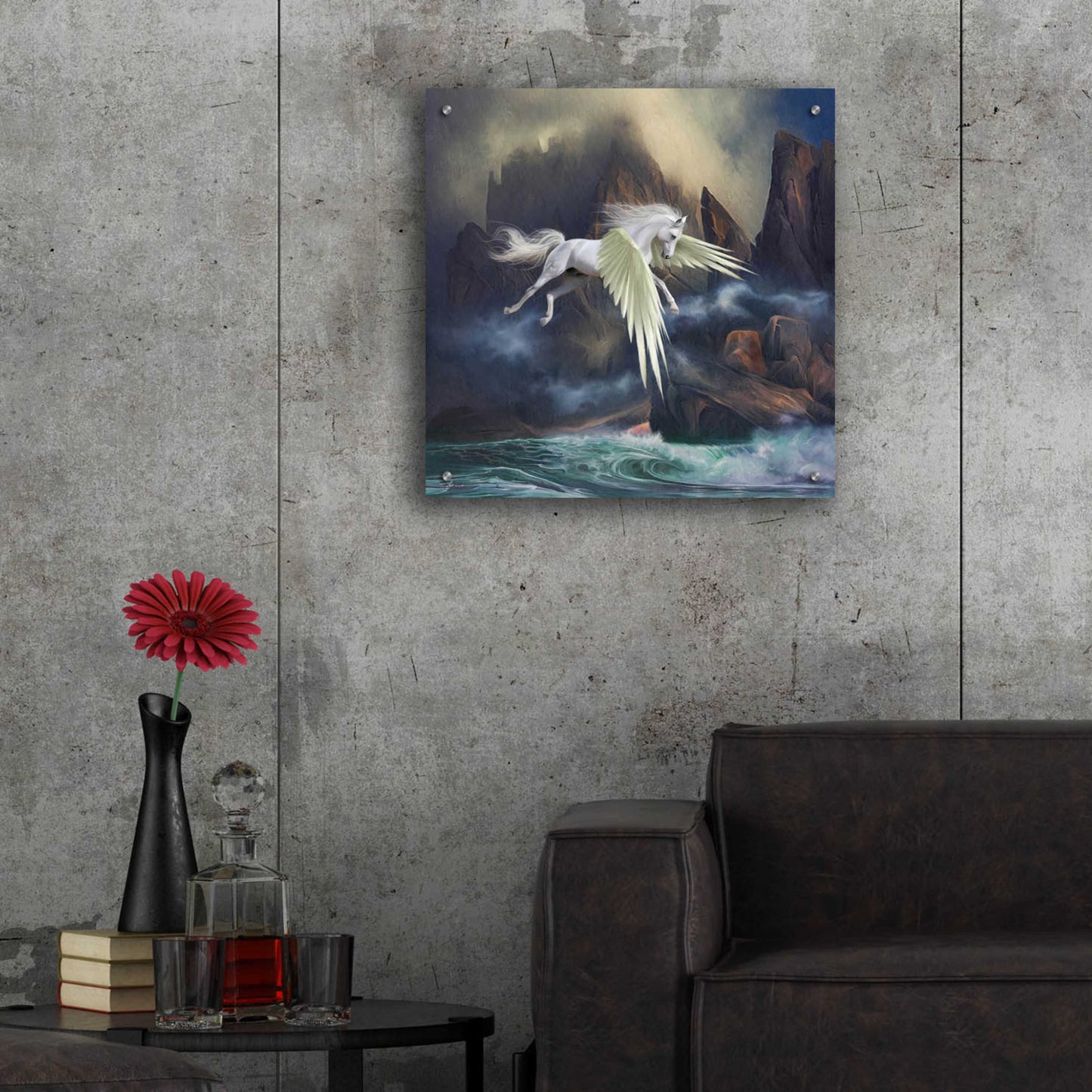 Epic Art 'Pegasus' by Enright, Acrylic Glass Wall Art,24x24