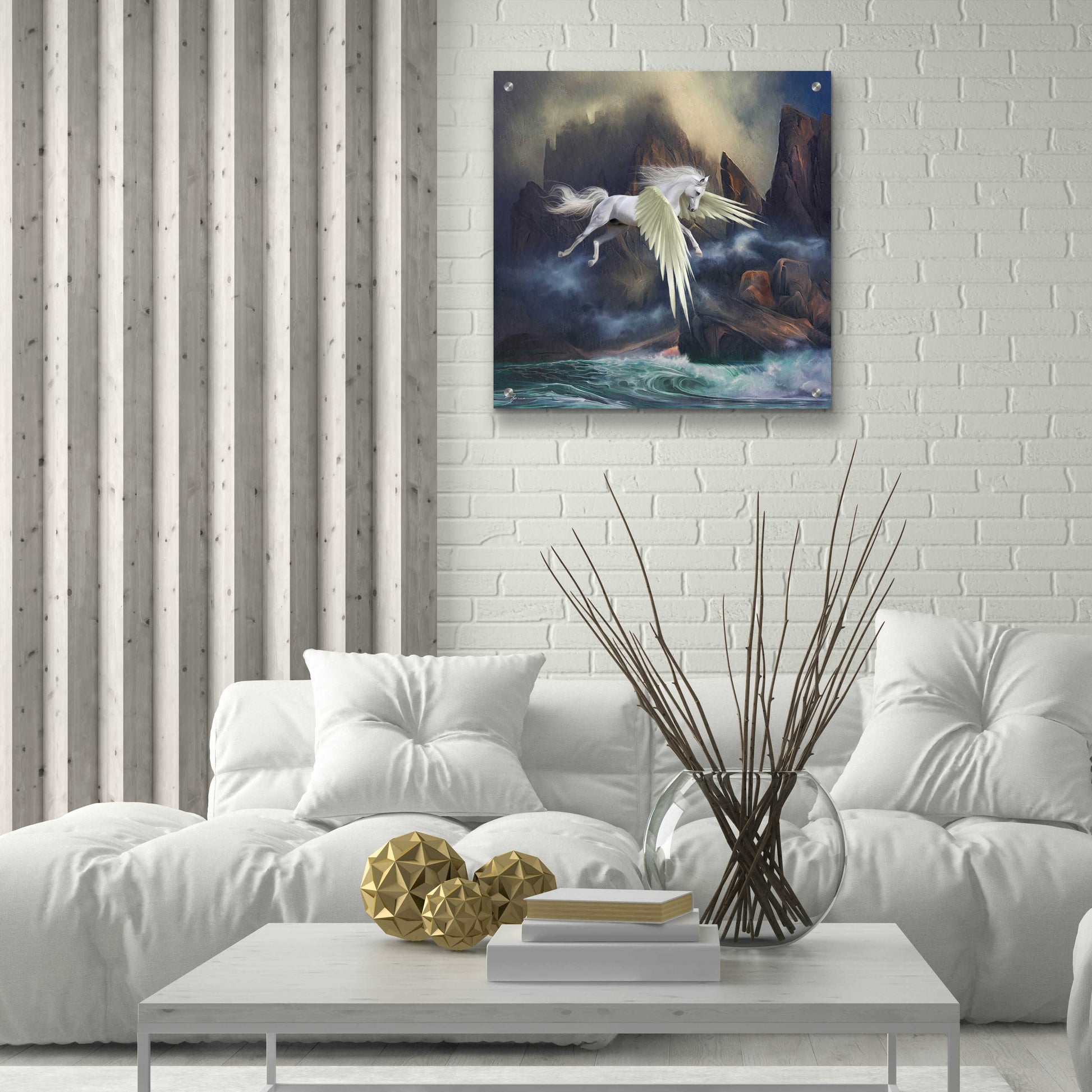 Epic Art 'Pegasus' by Enright, Acrylic Glass Wall Art,24x24