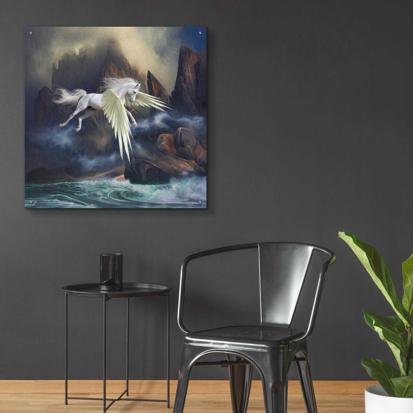 Epic Art 'Pegasus' by Enright, Acrylic Glass Wall Art,36x36