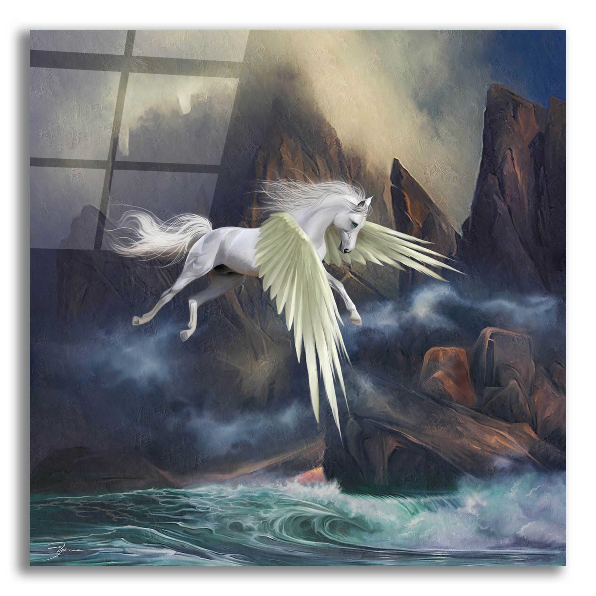 Epic Art 'Pegasus' by Enright, Acrylic Glass Wall Art