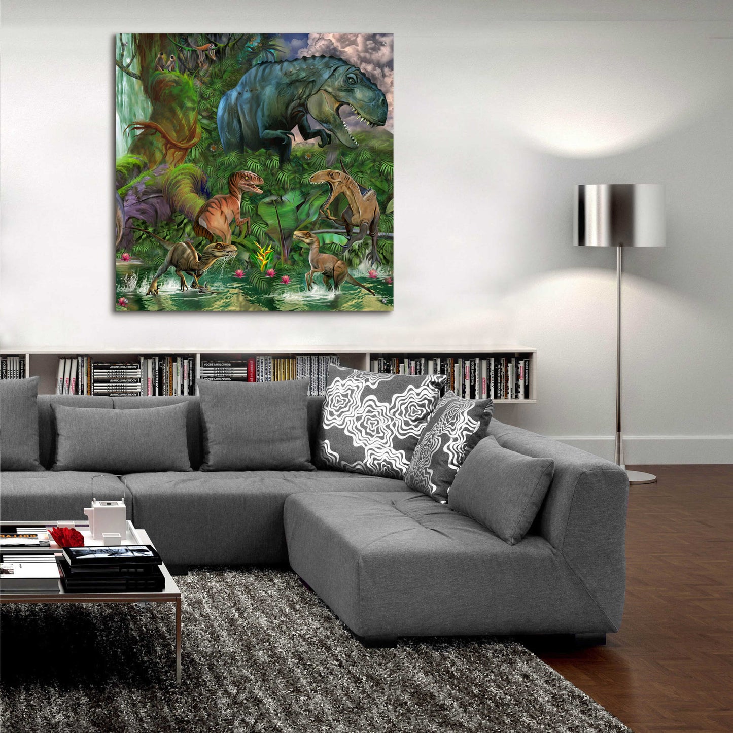 Epic Art 'T Rex' by Enright, Acrylic Glass Wall Art,36x36