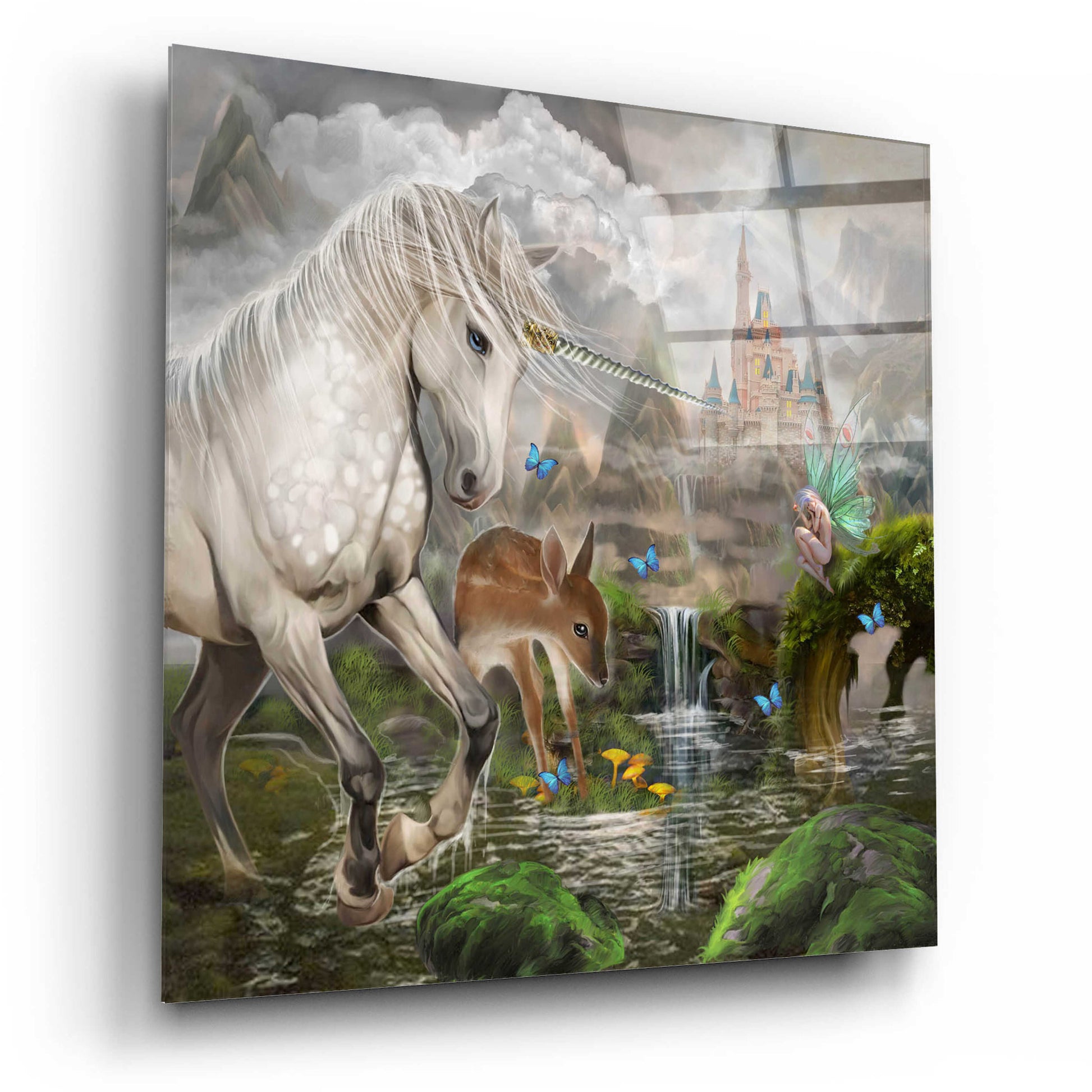 Epic Art 'Unicorn Dreams' by Enright, Acrylic Glass Wall Art,12x12