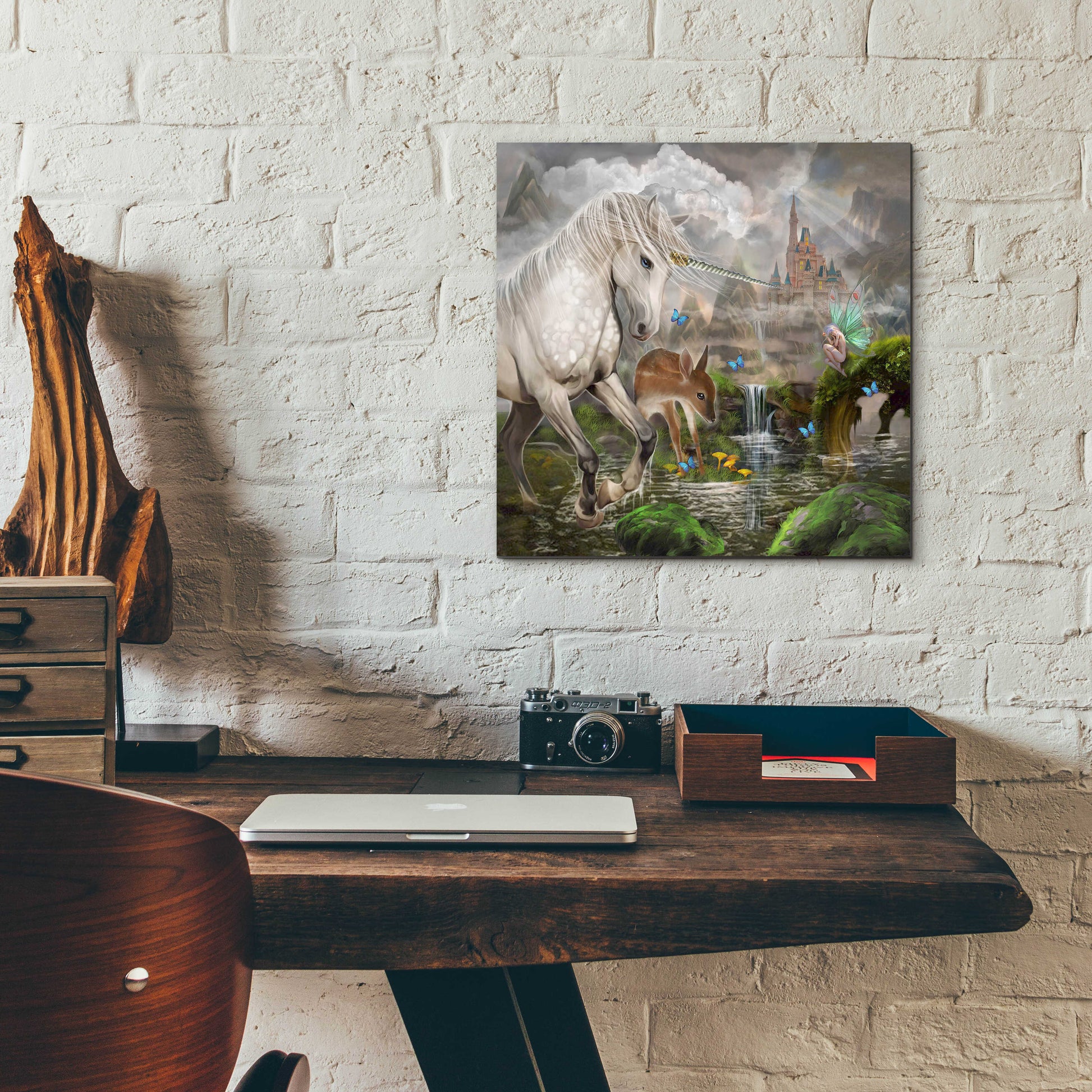 Epic Art 'Unicorn Dreams' by Enright, Acrylic Glass Wall Art,12x12