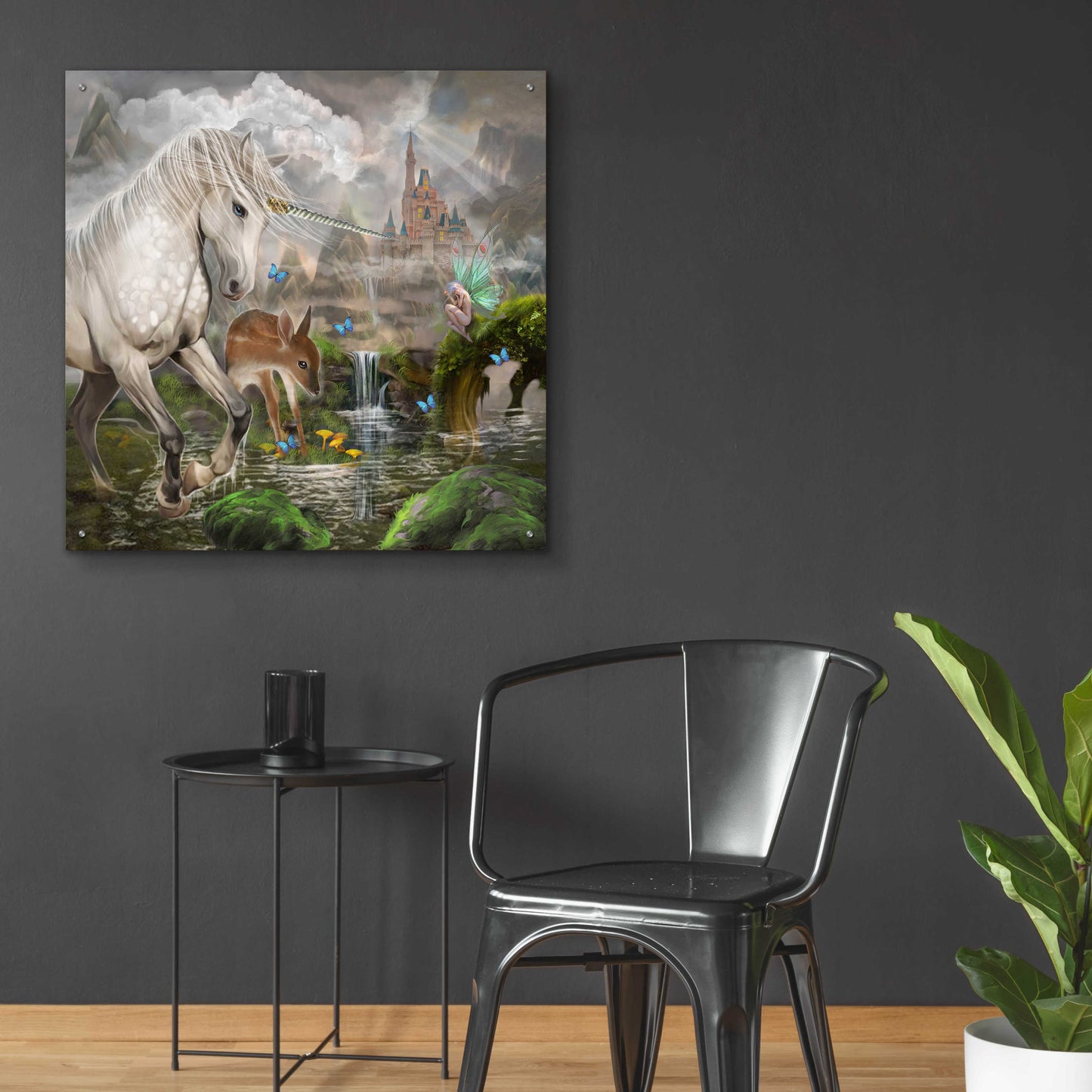 Epic Art 'Unicorn Dreams' by Enright, Acrylic Glass Wall Art,36x36